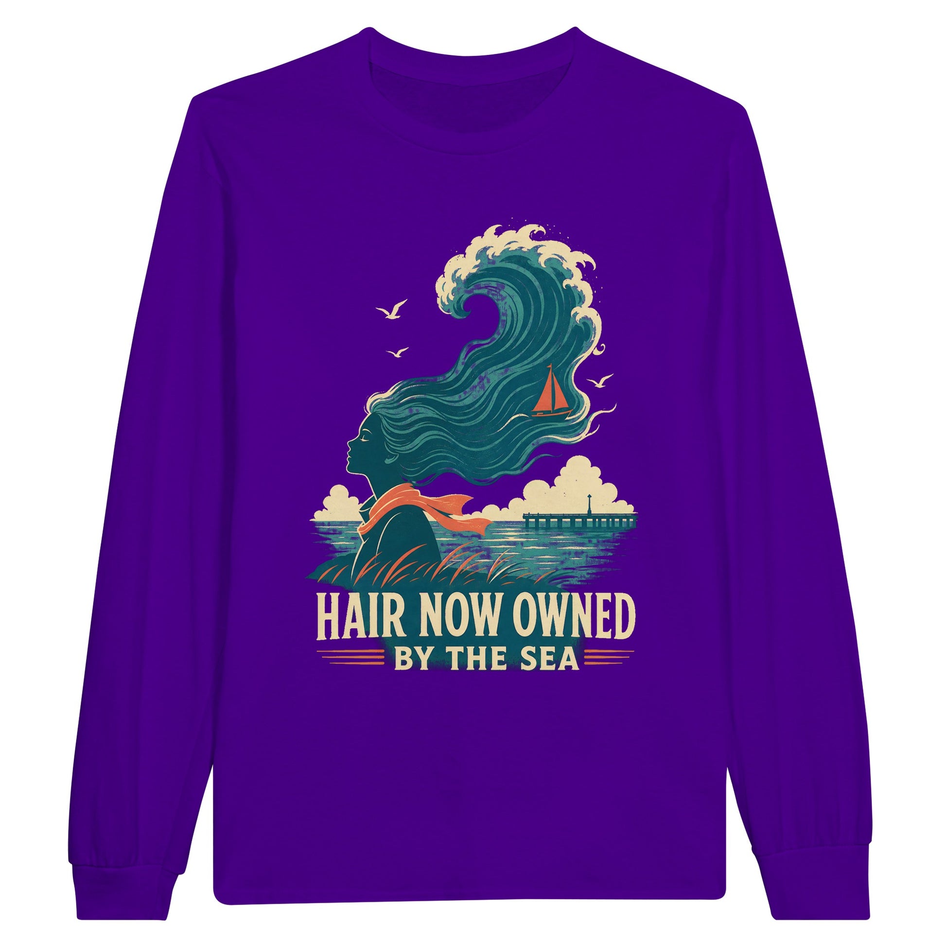 Hair Now Owned by the Sea Long-Sleeve T-shirt — product view 13