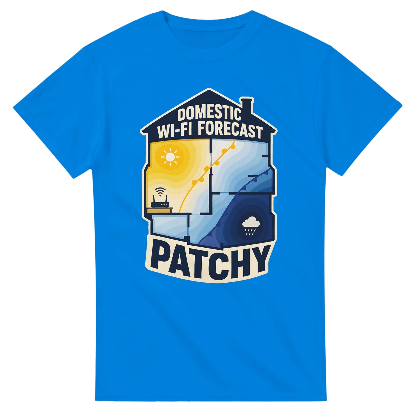 Domestic Wi-Fi Forecast Patchy T-shirt — product view 2