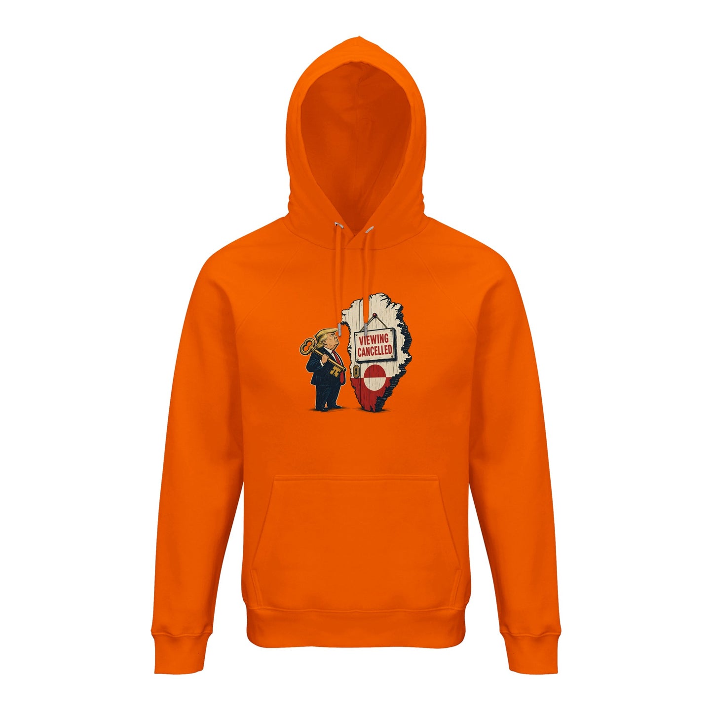 Viewing Cancelled — Greenland Political Satire Hoodie — product view 2
