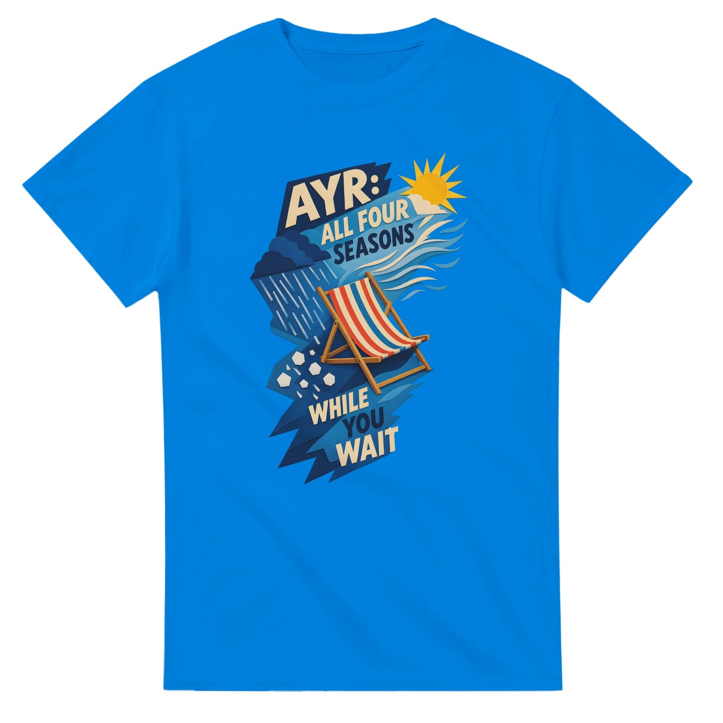 Ayr: All Four Seasons While You Wait T-shirt — product view 2