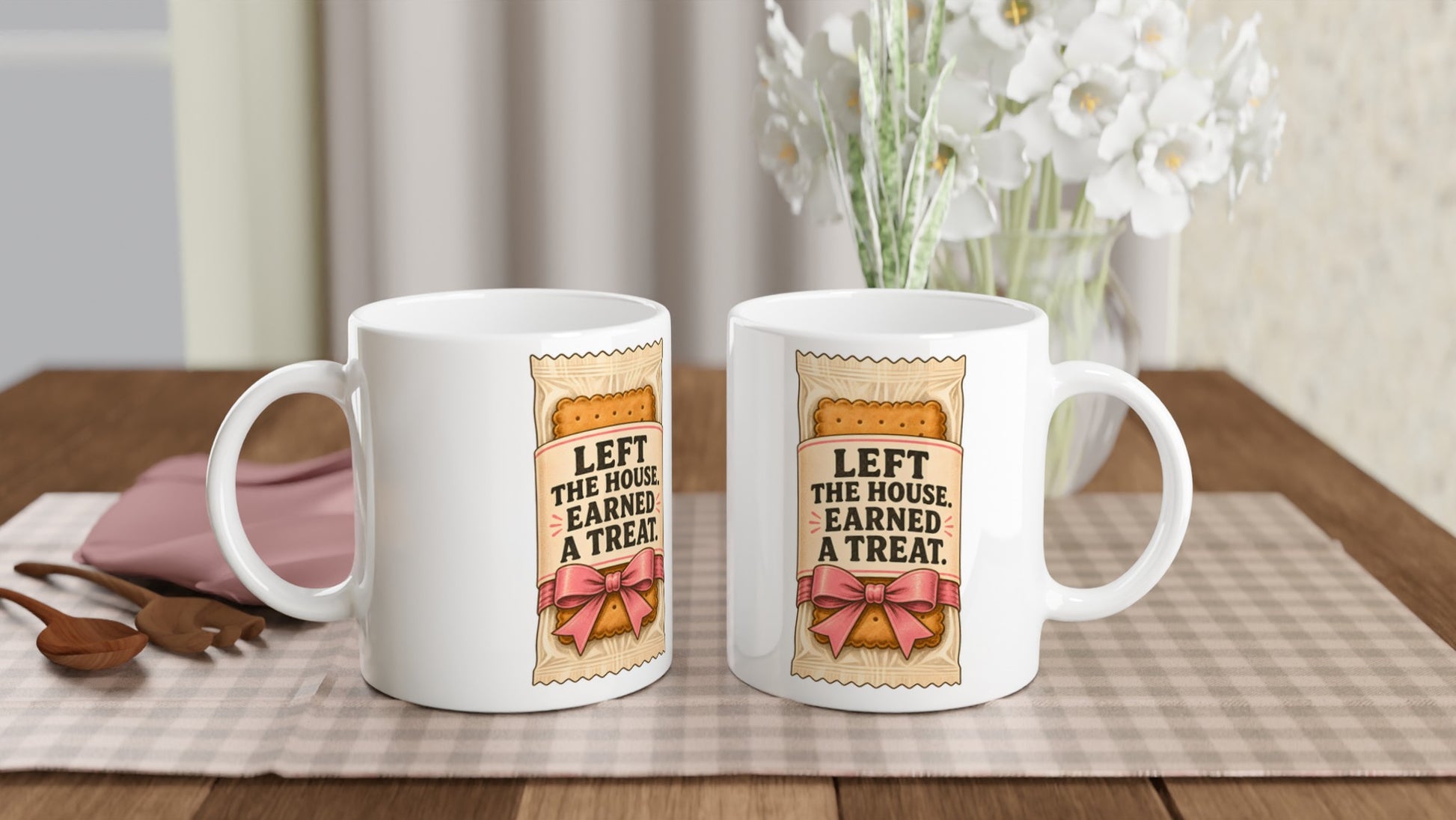 Left the House, Earned a Treat Mug — product view 4
