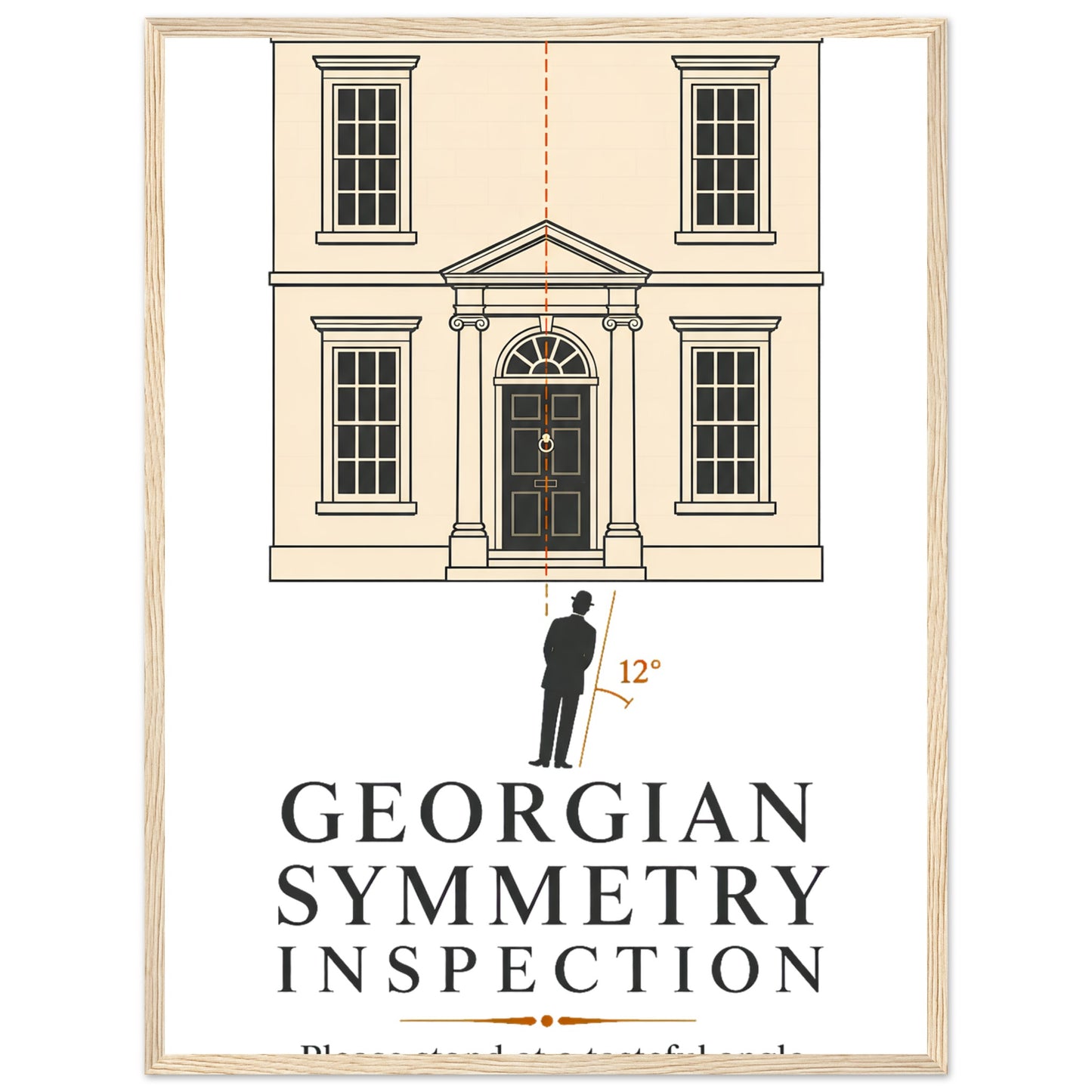 Georgian Symmetry Inspection — Bath Framed Wall Art — product view 9