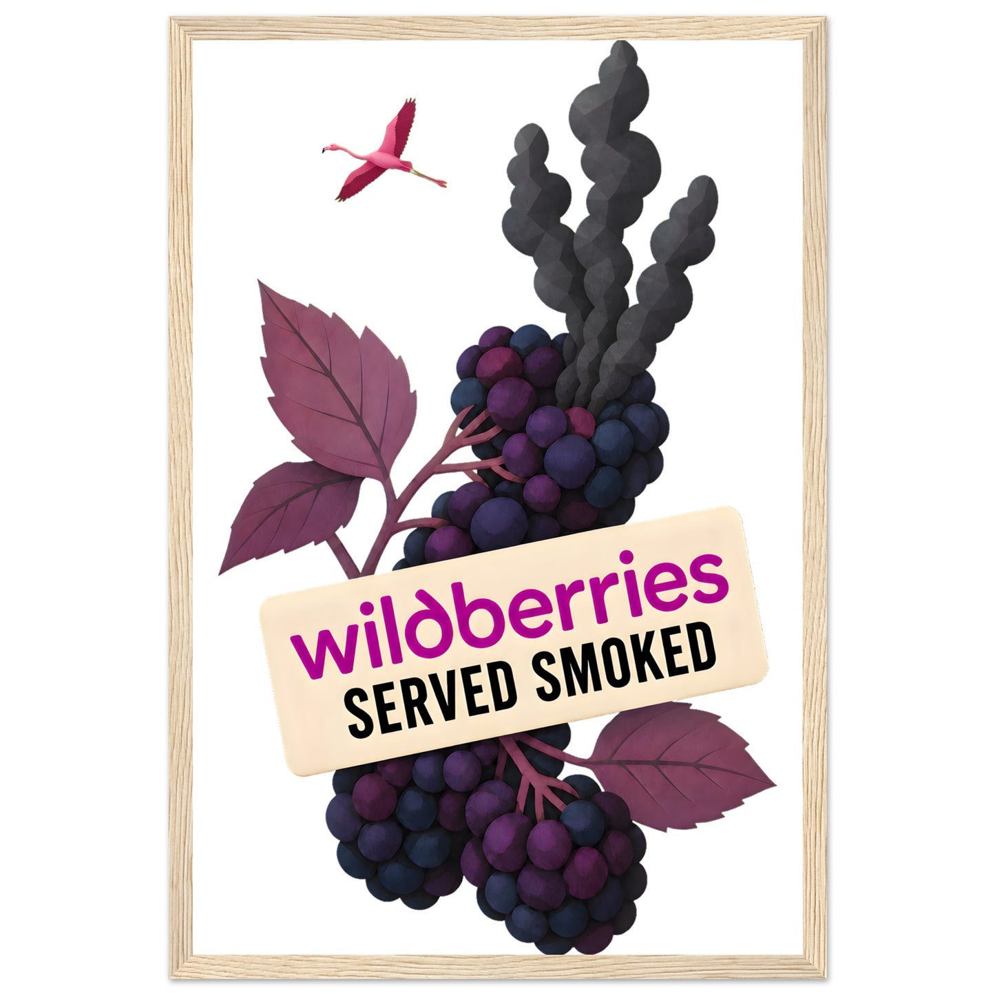 Wildberries, Served Smoked Framed Wall Art — product view 3