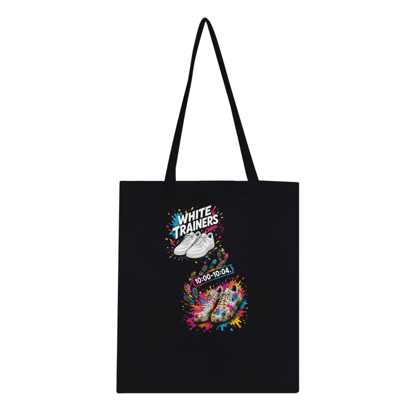 White Trainers: 10:00–10:04 Tote Bag — product view 3