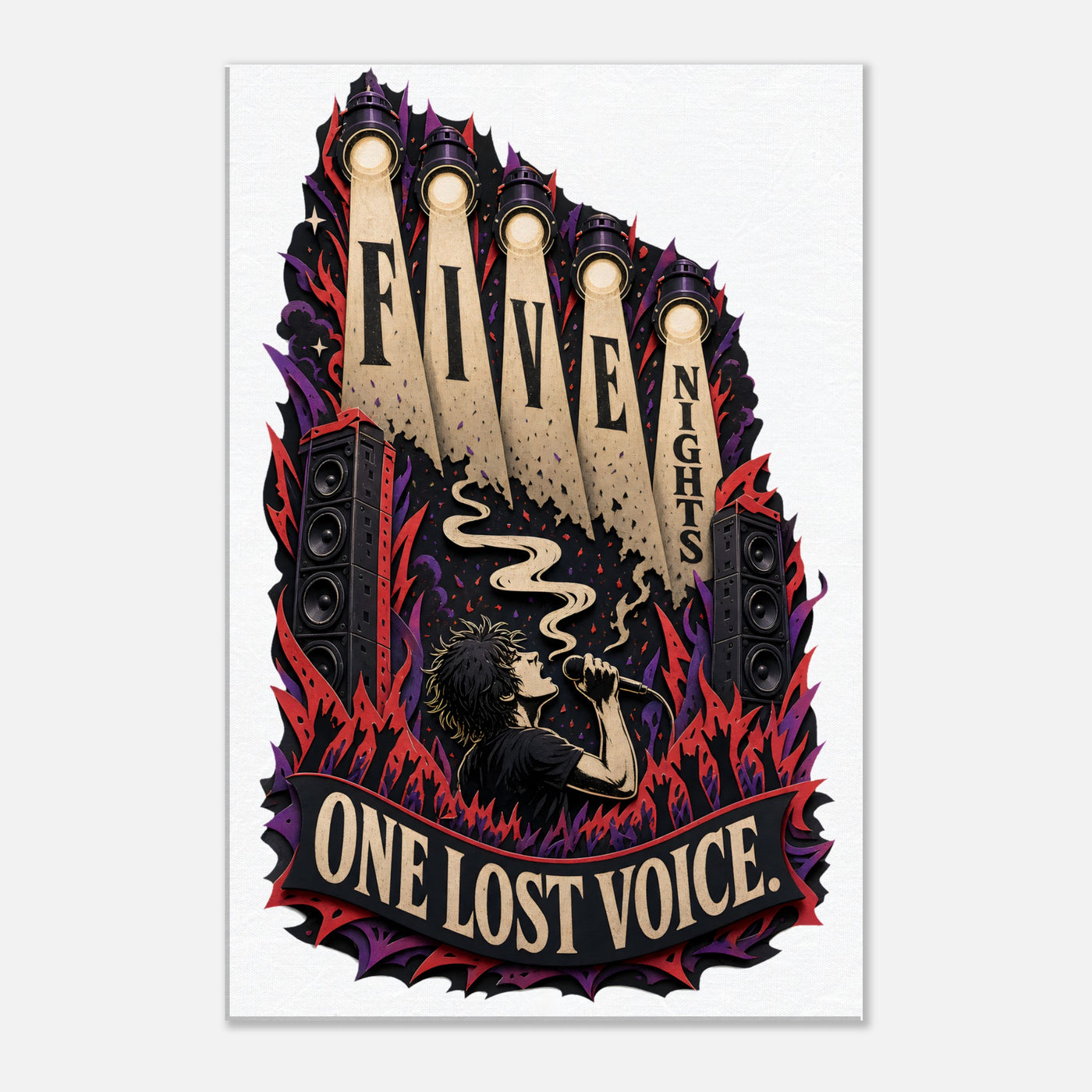 Five Nights, One Lost Voice Canvas