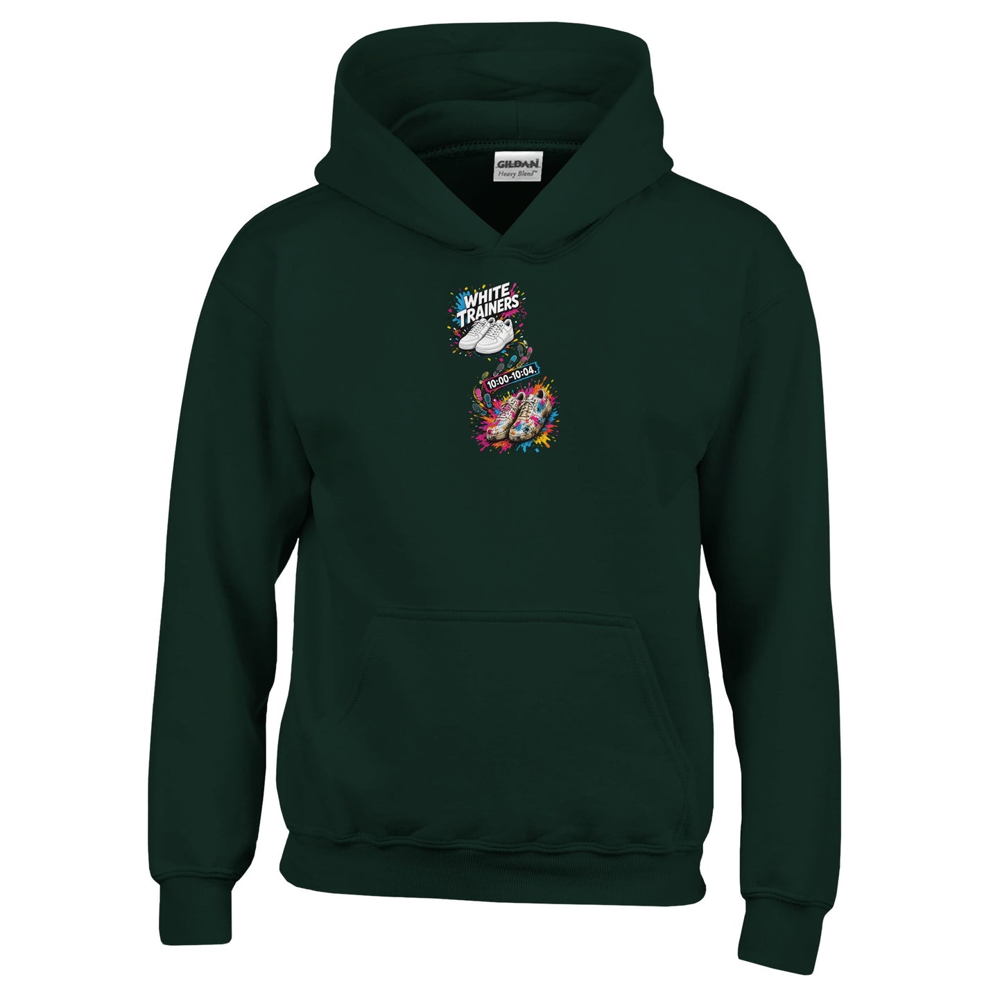 White Trainers: 10:00–10:04 Kids' Hoodie — product view 12