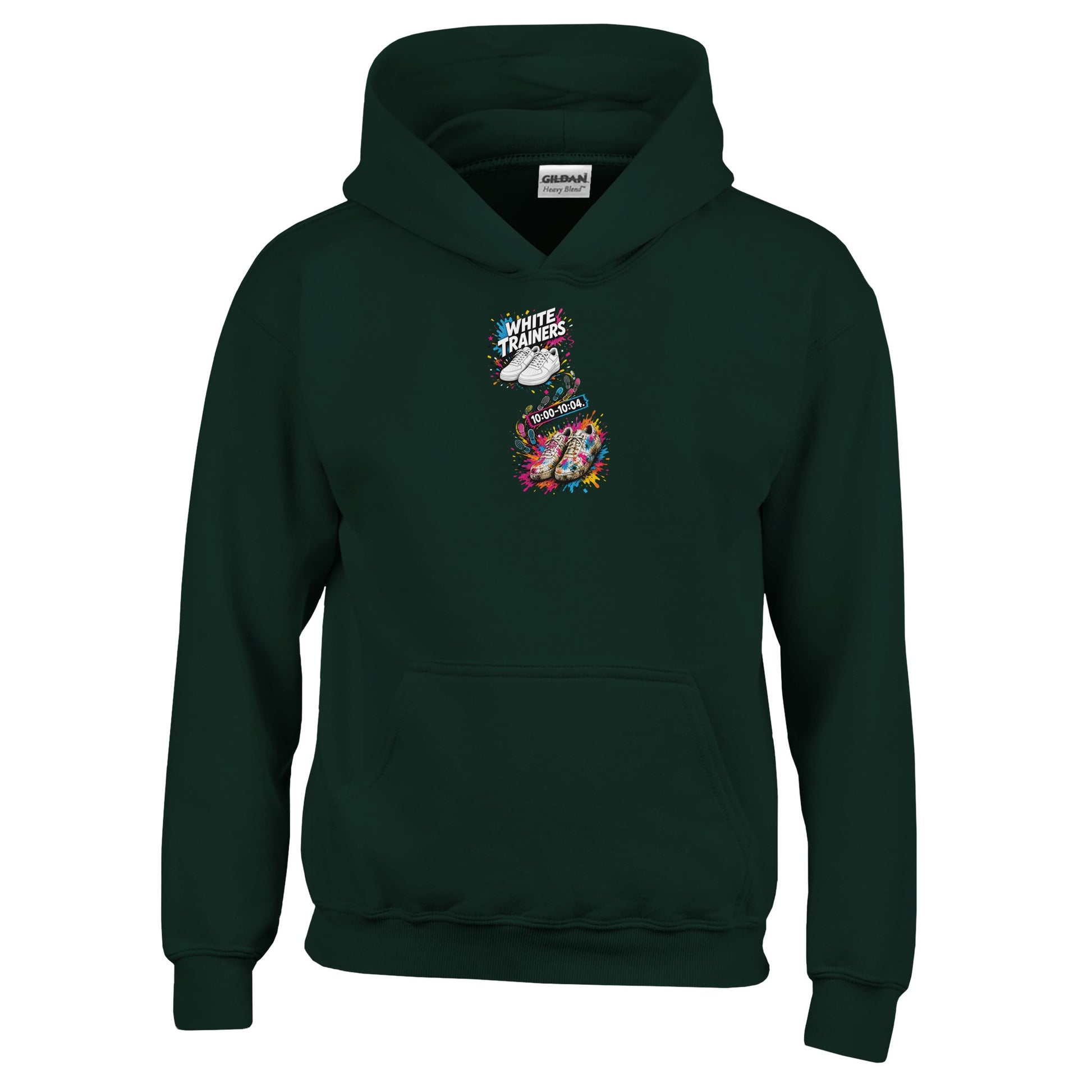 White Trainers: 10:00–10:04 Kids' Hoodie — product view 12