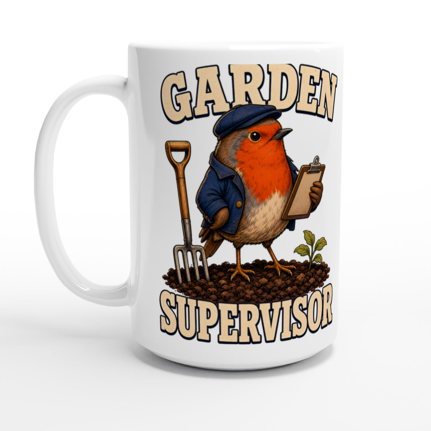 Garden Supervisor Robin Large Mug