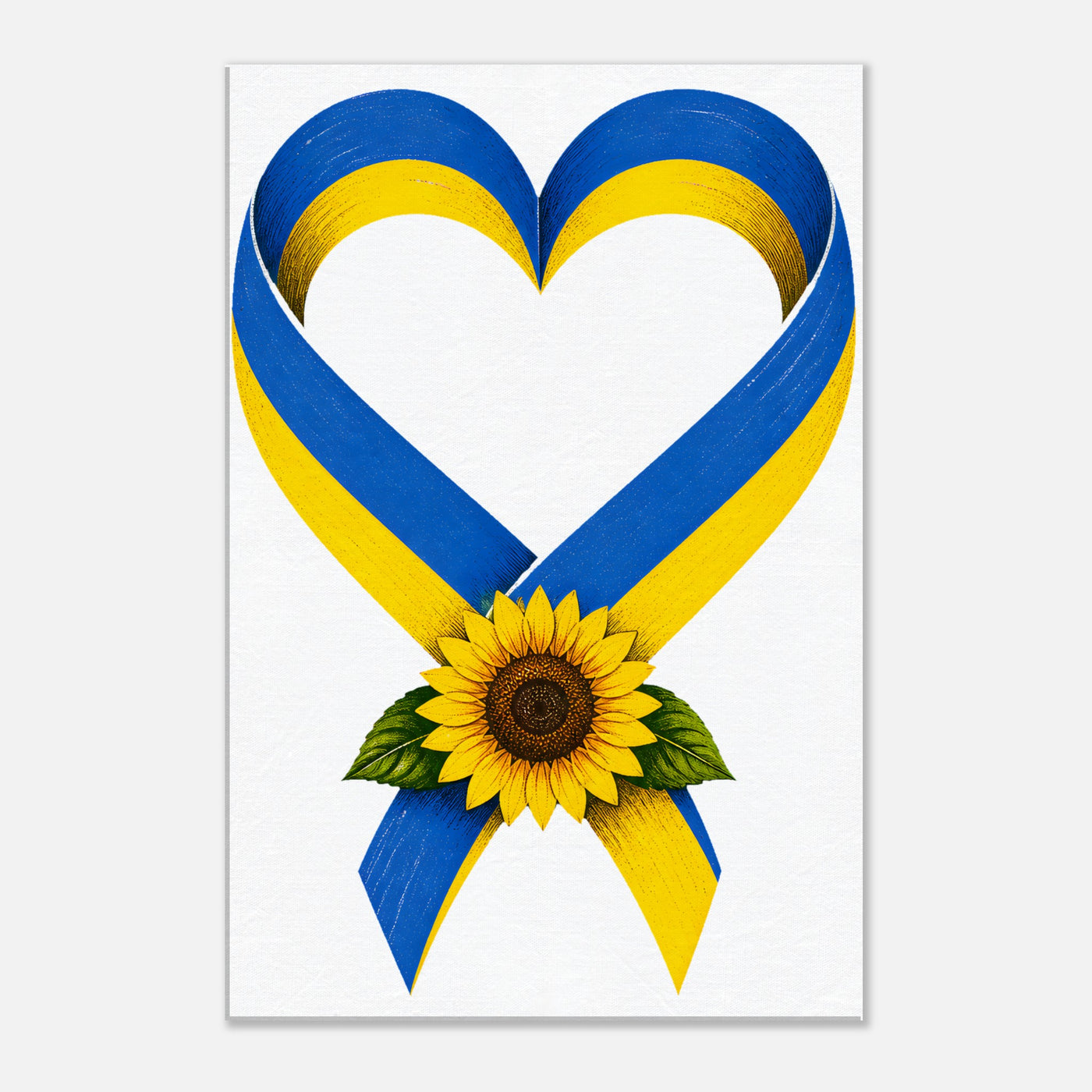 Ukraine Solidarity Ribbon Canvas
