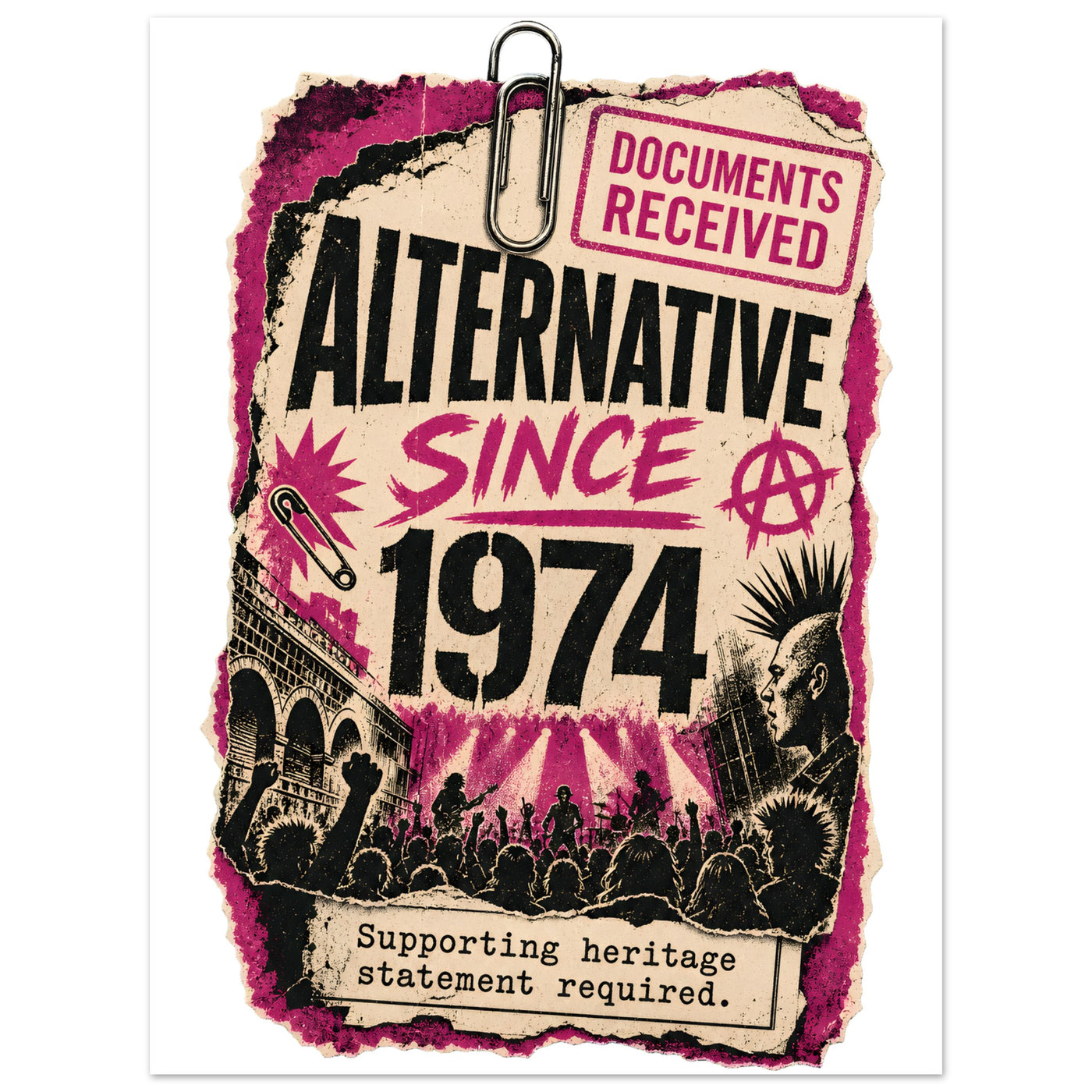 Camden Alternative Since 1974 — Illustrated Aluminium Print