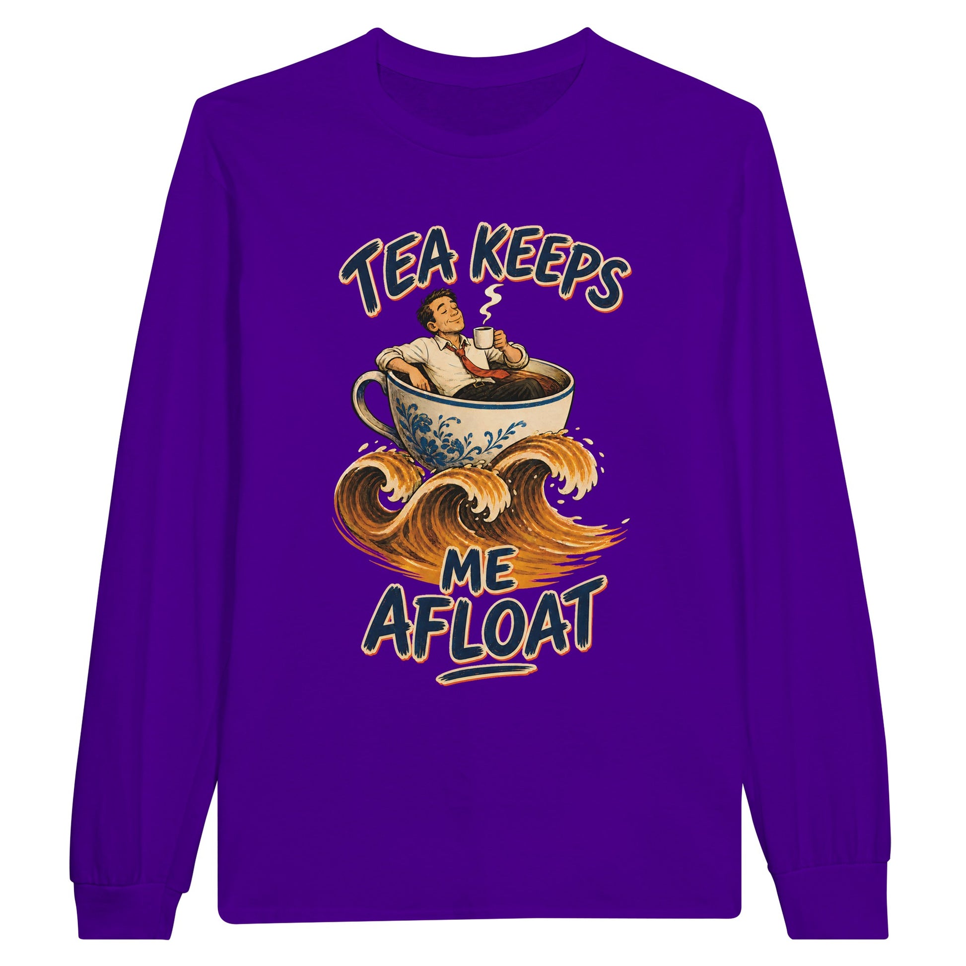 Tea Keeps Me Afloat Long-Sleeve T-shirt — product view 13
