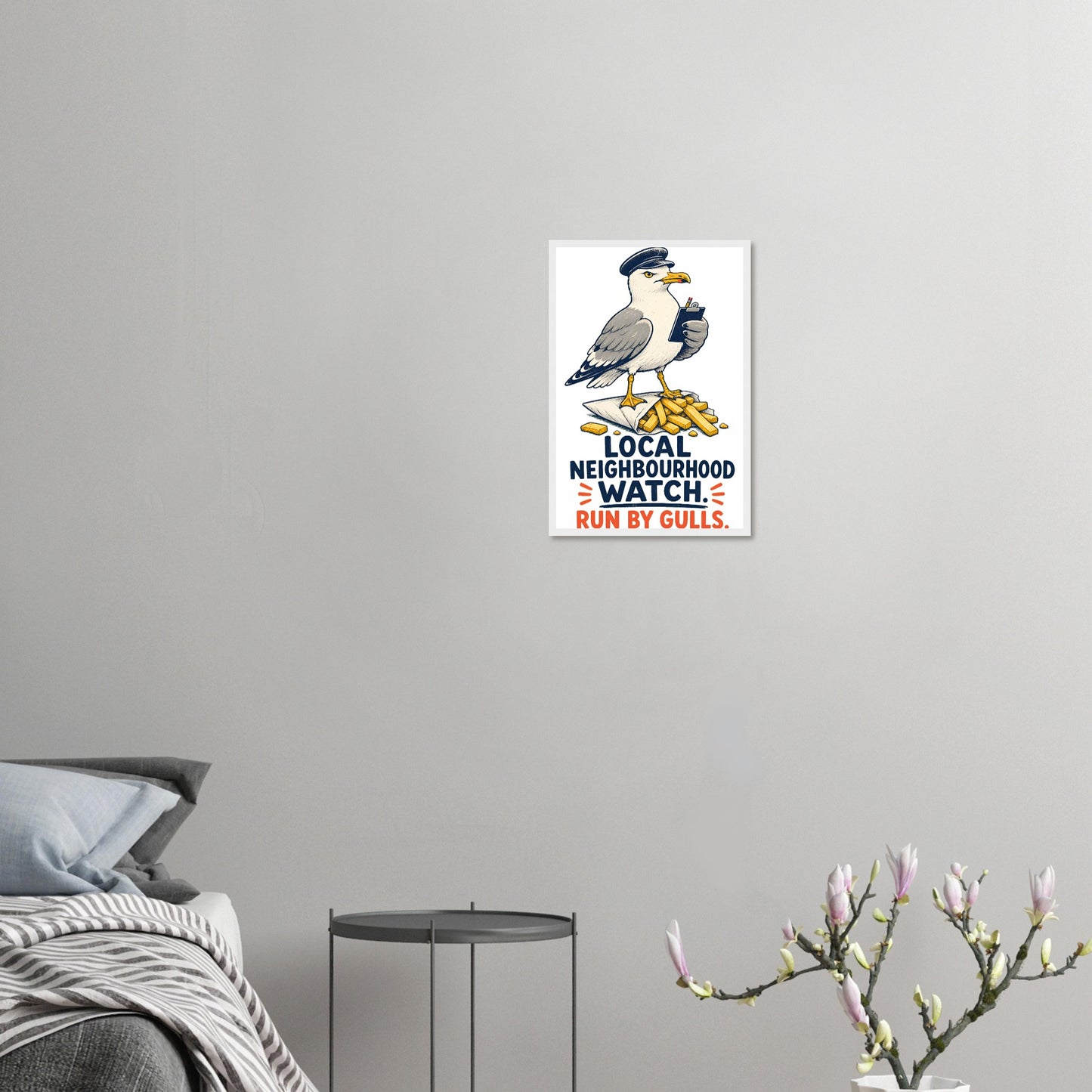 Local Neighbourhood Watch: Run by Gulls Framed Wall Art — product view 10