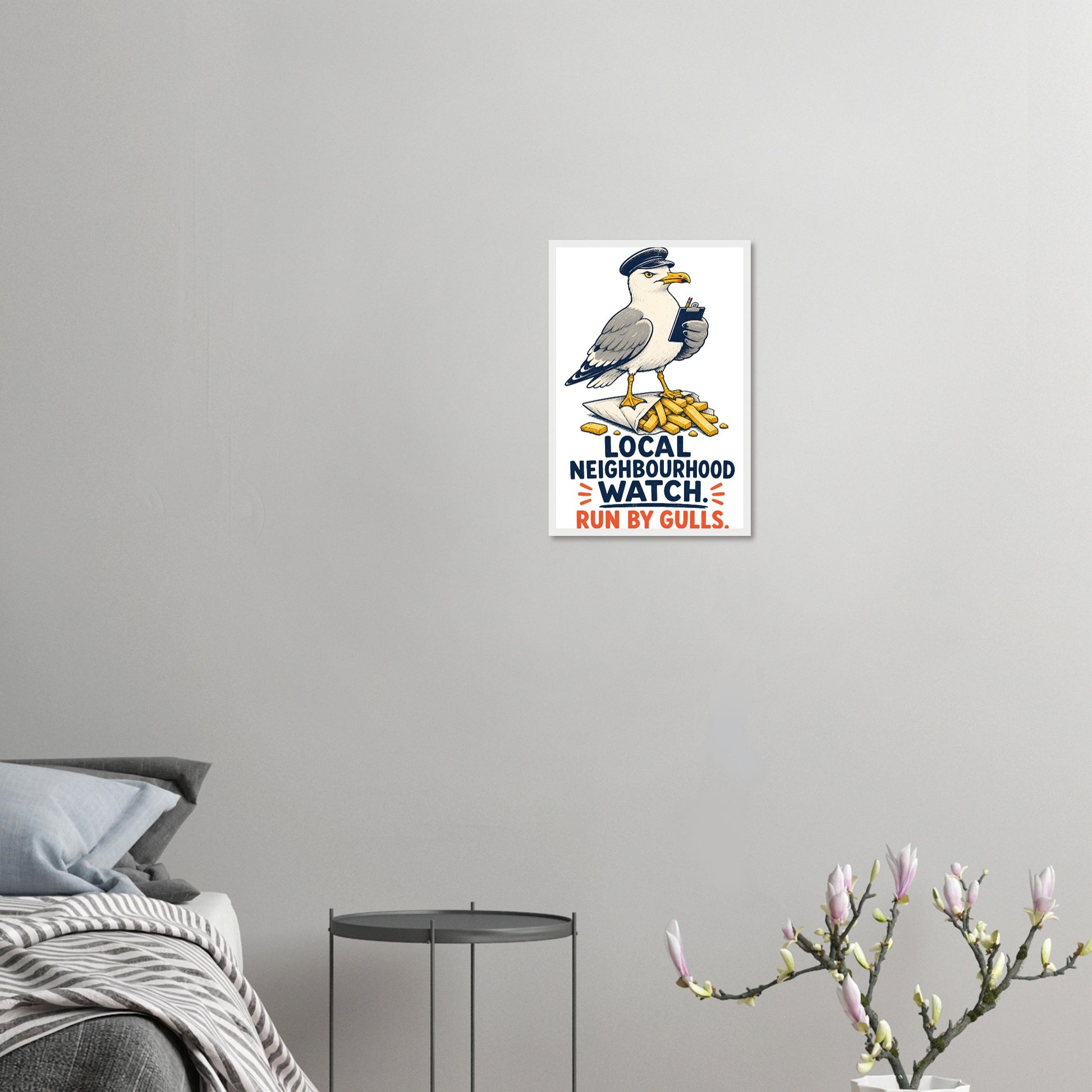 Local Neighbourhood Watch: Run by Gulls Framed Wall Art — product view 10