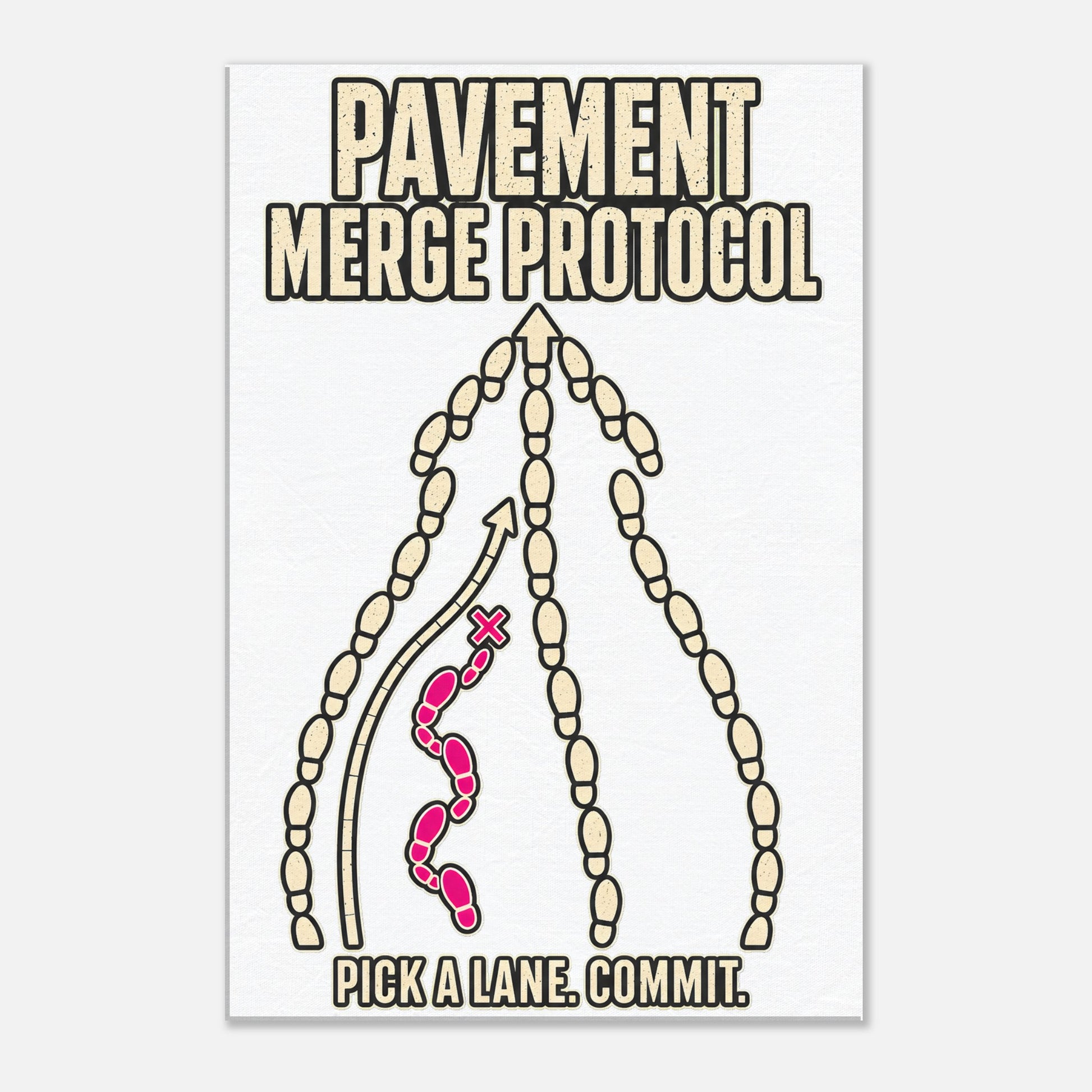 Pavement Merge Protocol — Pick a Lane Canvas — product view 2