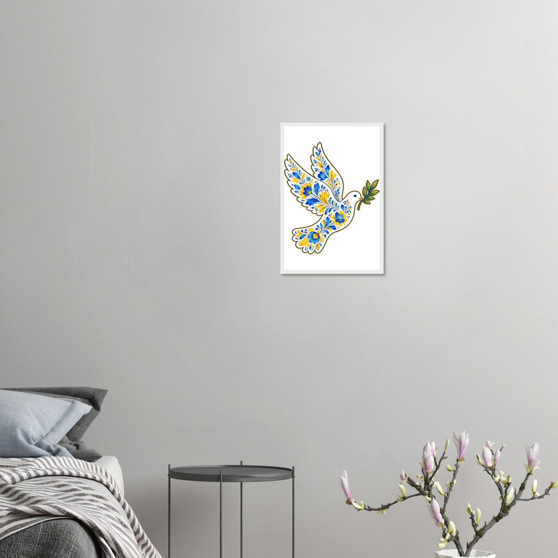 Ukraine Peace Dove Framed Wall Art — product view 10