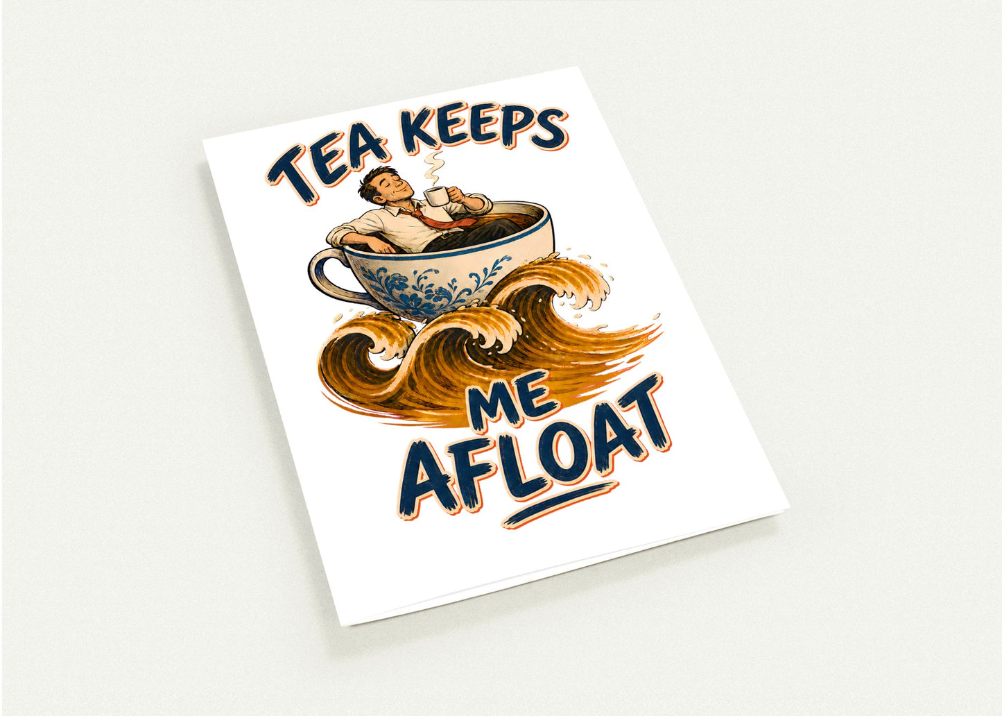 Tea Keeps Me Afloat Greeting Card Pack — product view 4
