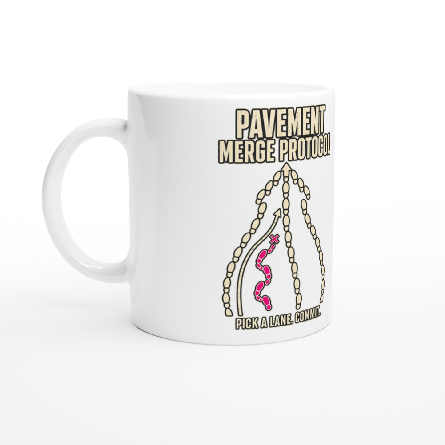 Pavement Merge Protocol — Pick a Lane Mug — product view 1