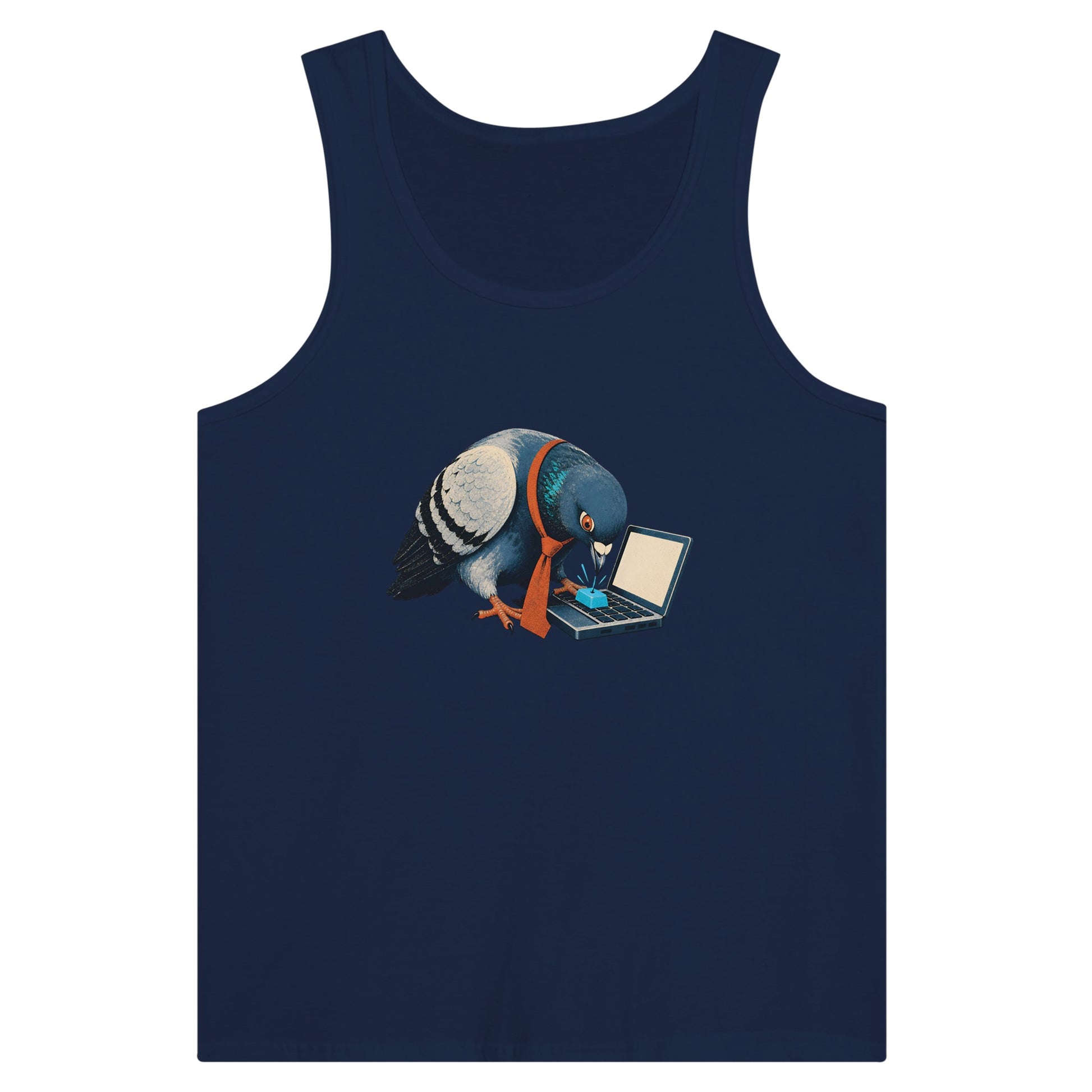 Pigeon Hits Send Premium Unisex Tank Top — product view 9
