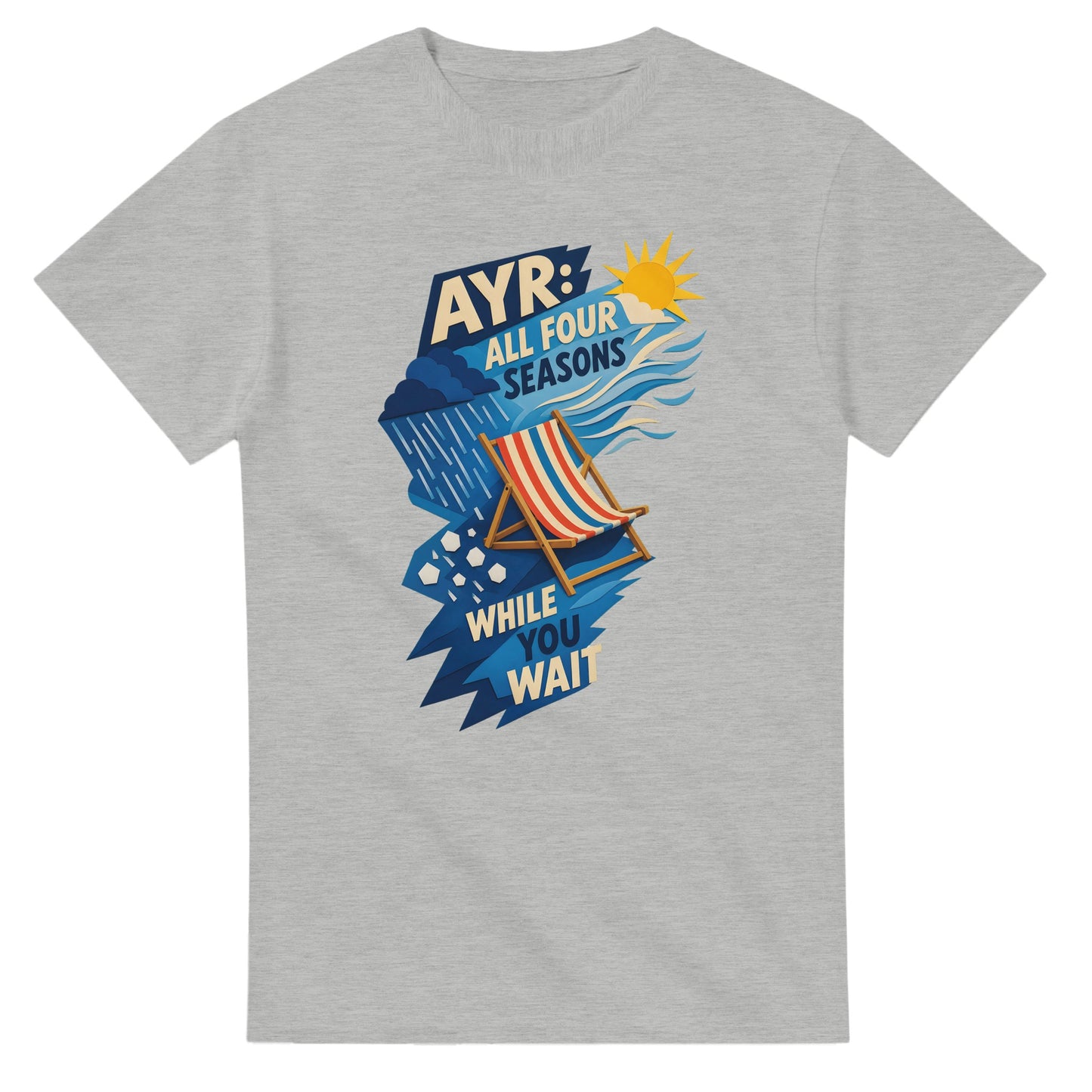 Ayr: All Four Seasons While You Wait T-shirt — product view 6