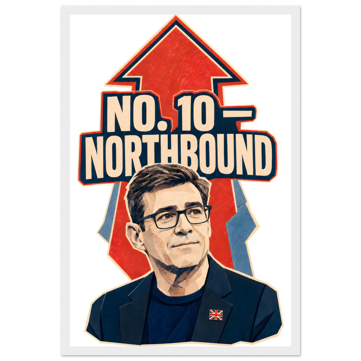 No. 10 — Northbound Andy Burnham Political Satire Framed Wall Art