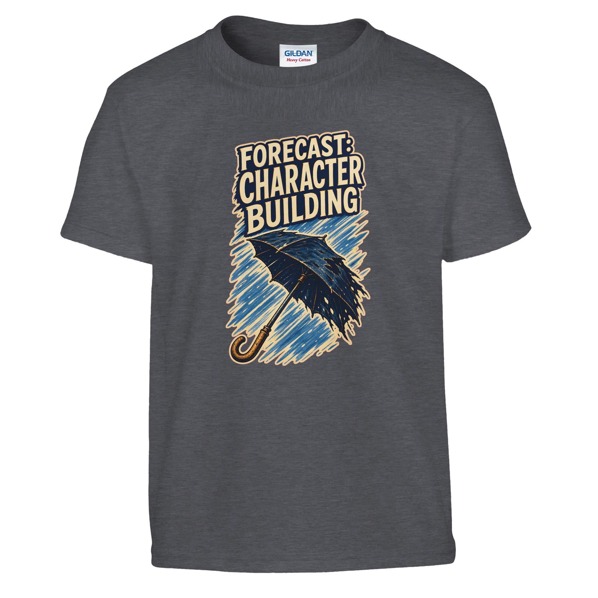 Forecast: Character Building – British Weather Kids' T-shirt — product view 12
