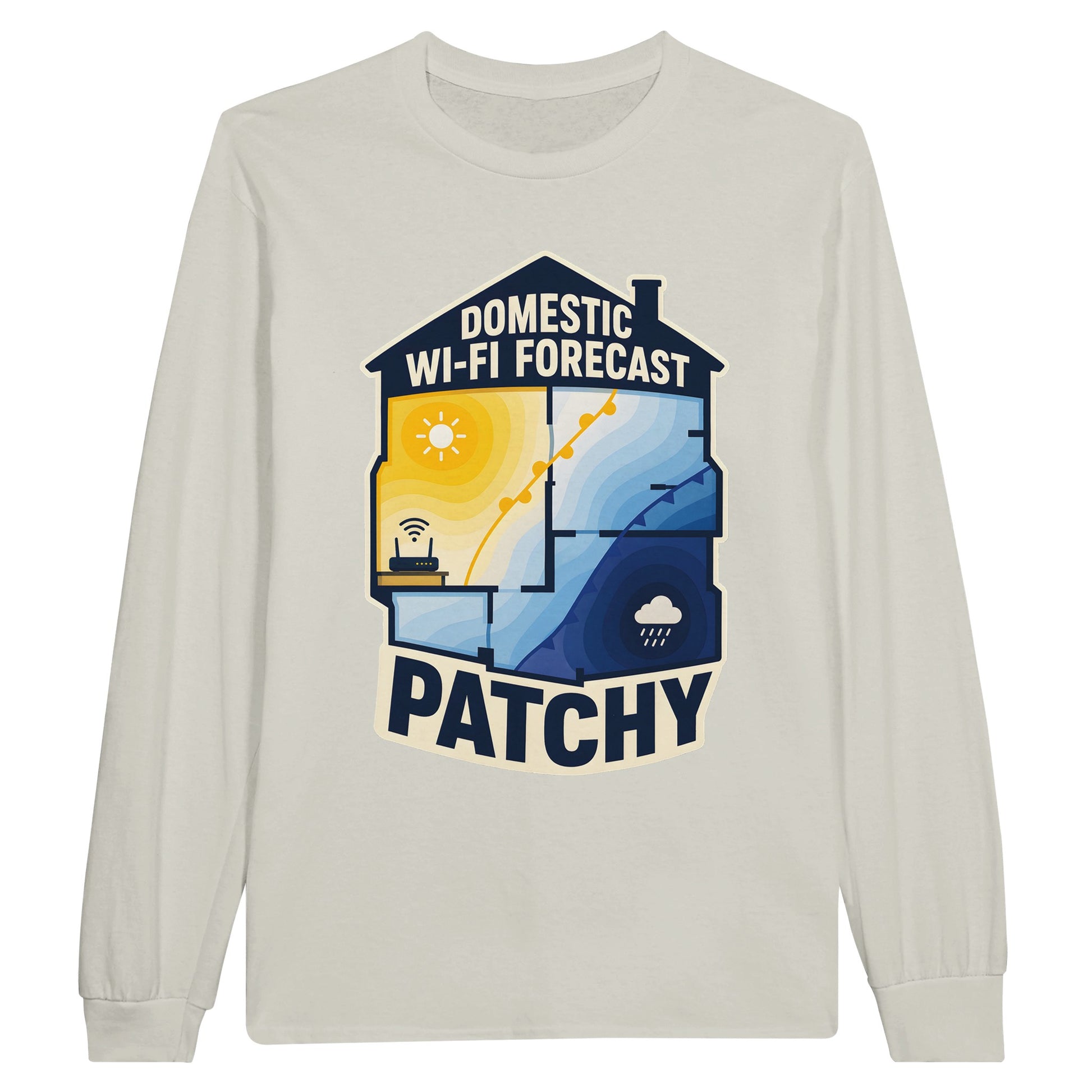 Domestic Wi-Fi Forecast Patchy Long-Sleeve T-shirt — product view 14