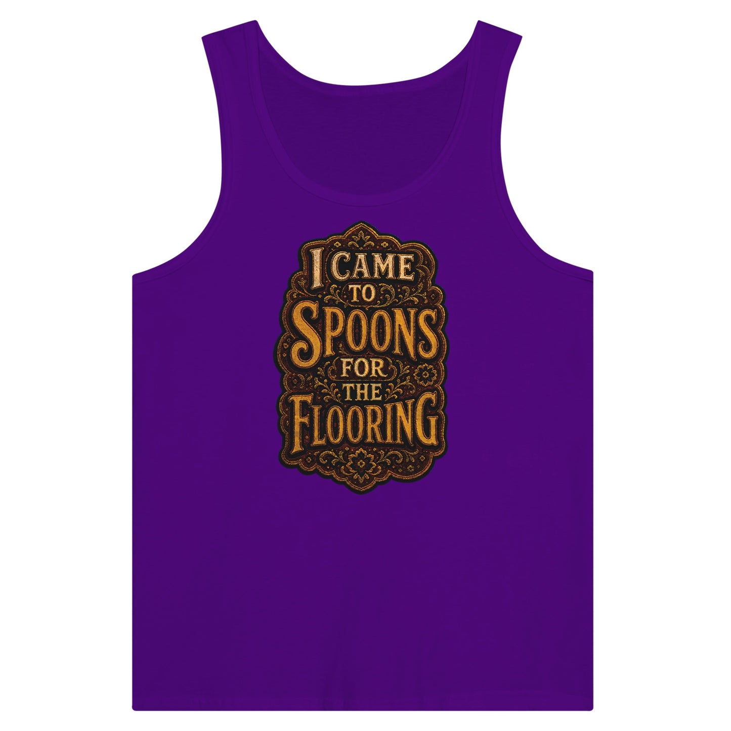 I Came to Spoons for the Flooring Premium Unisex Tank Top — product view 6