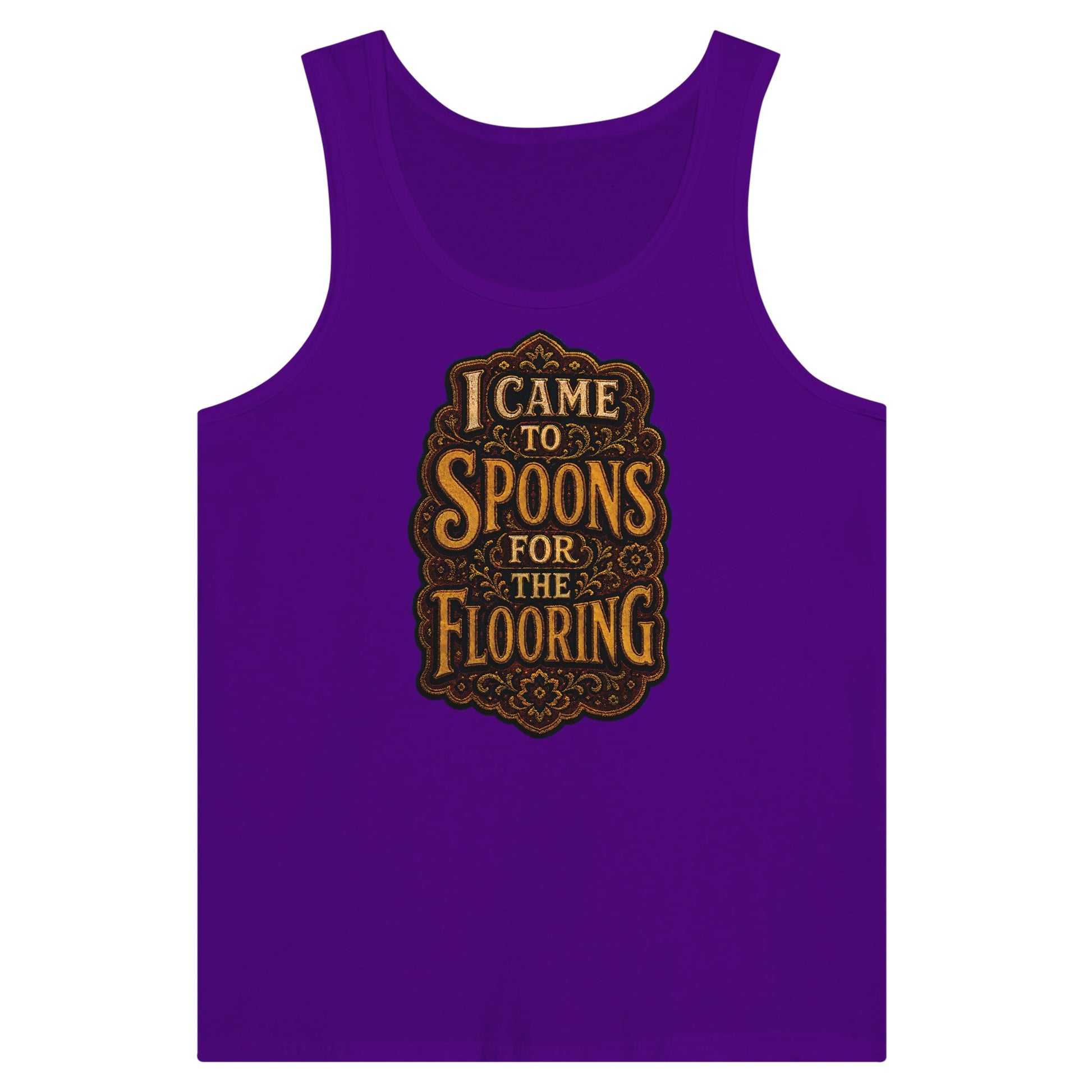 I Came to Spoons for the Flooring Premium Unisex Tank Top — product view 6