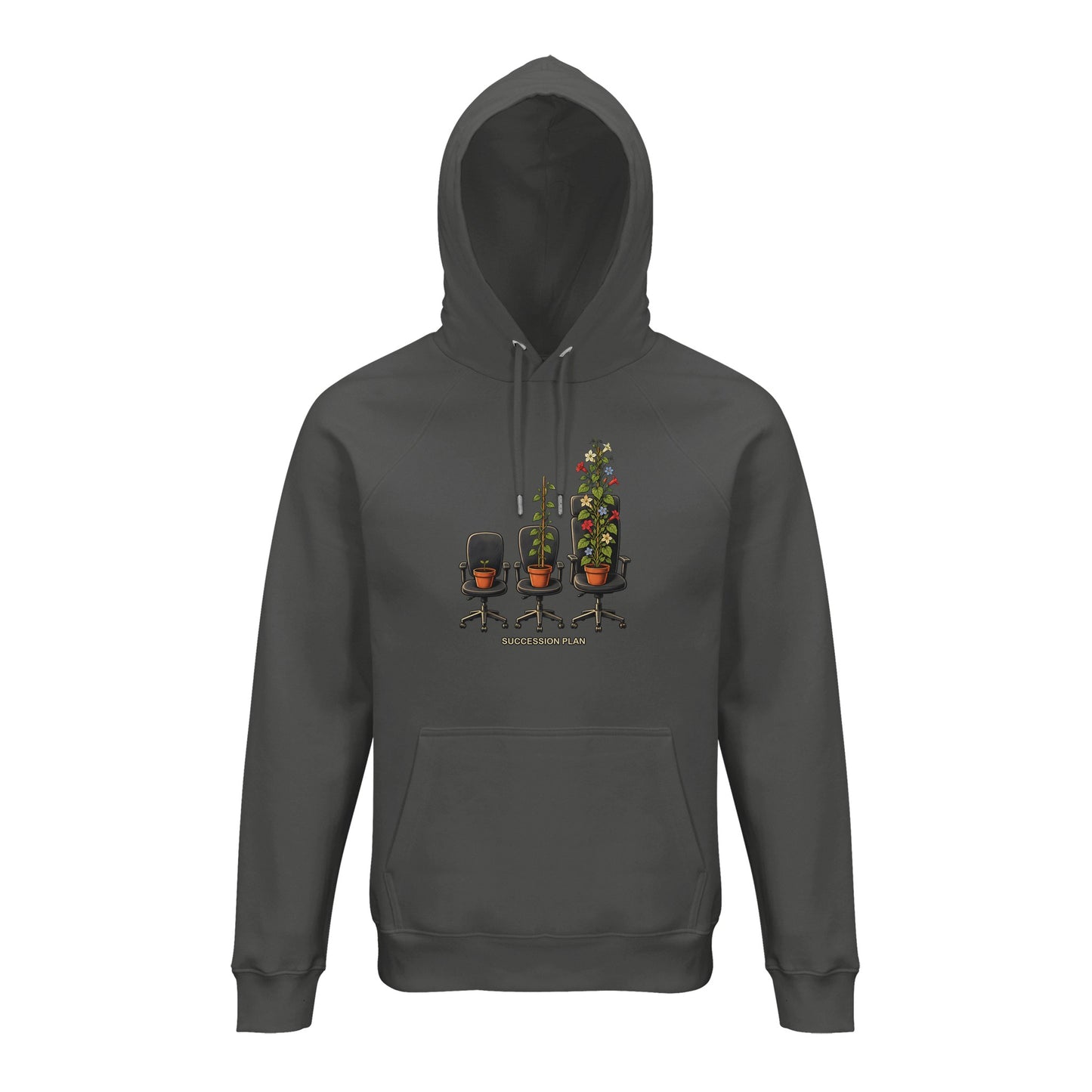 Succession Plan Office Chair Garden Graphic Hoodie — product view 4