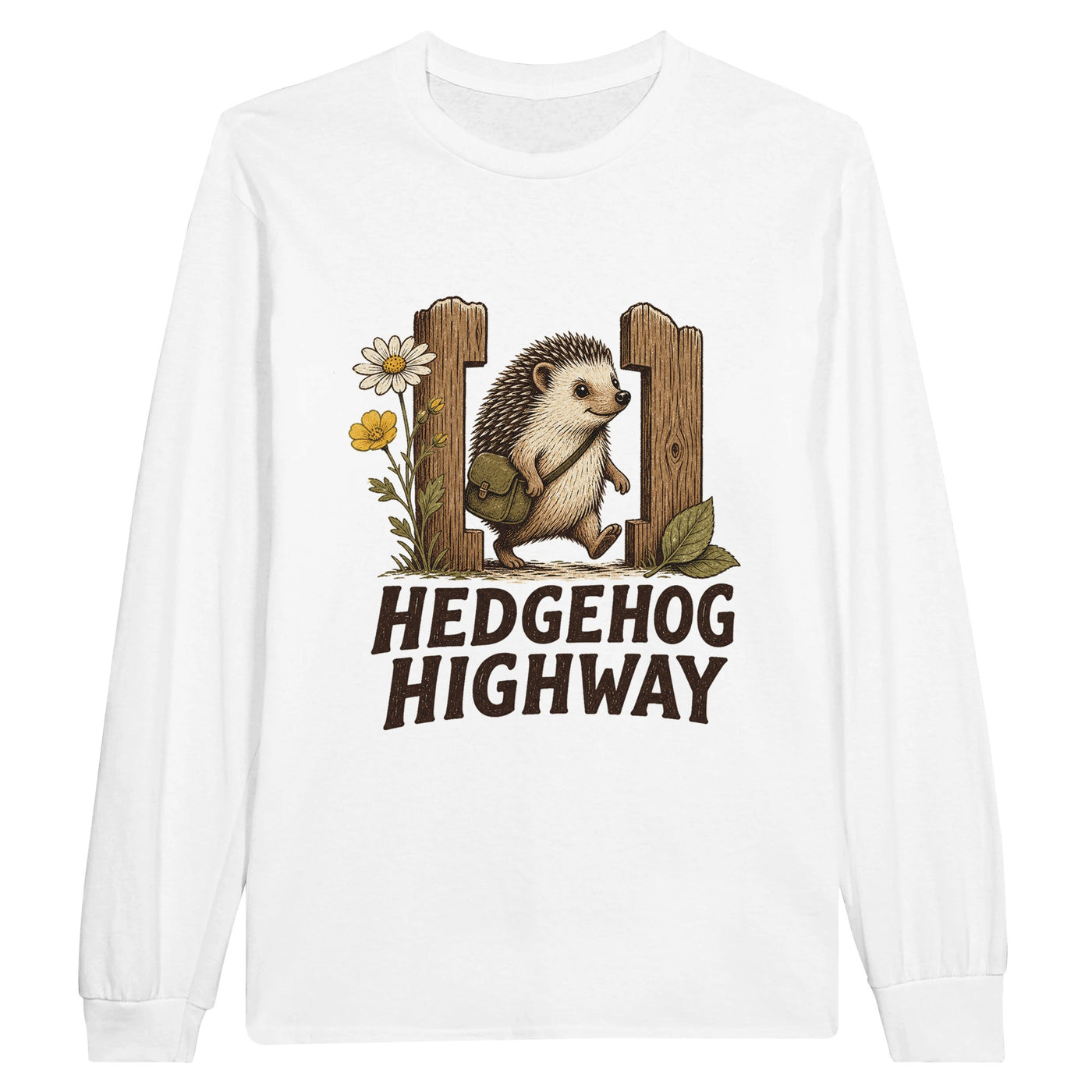 Hedgehog Highway Garden Graphic Long-Sleeve T-shirt