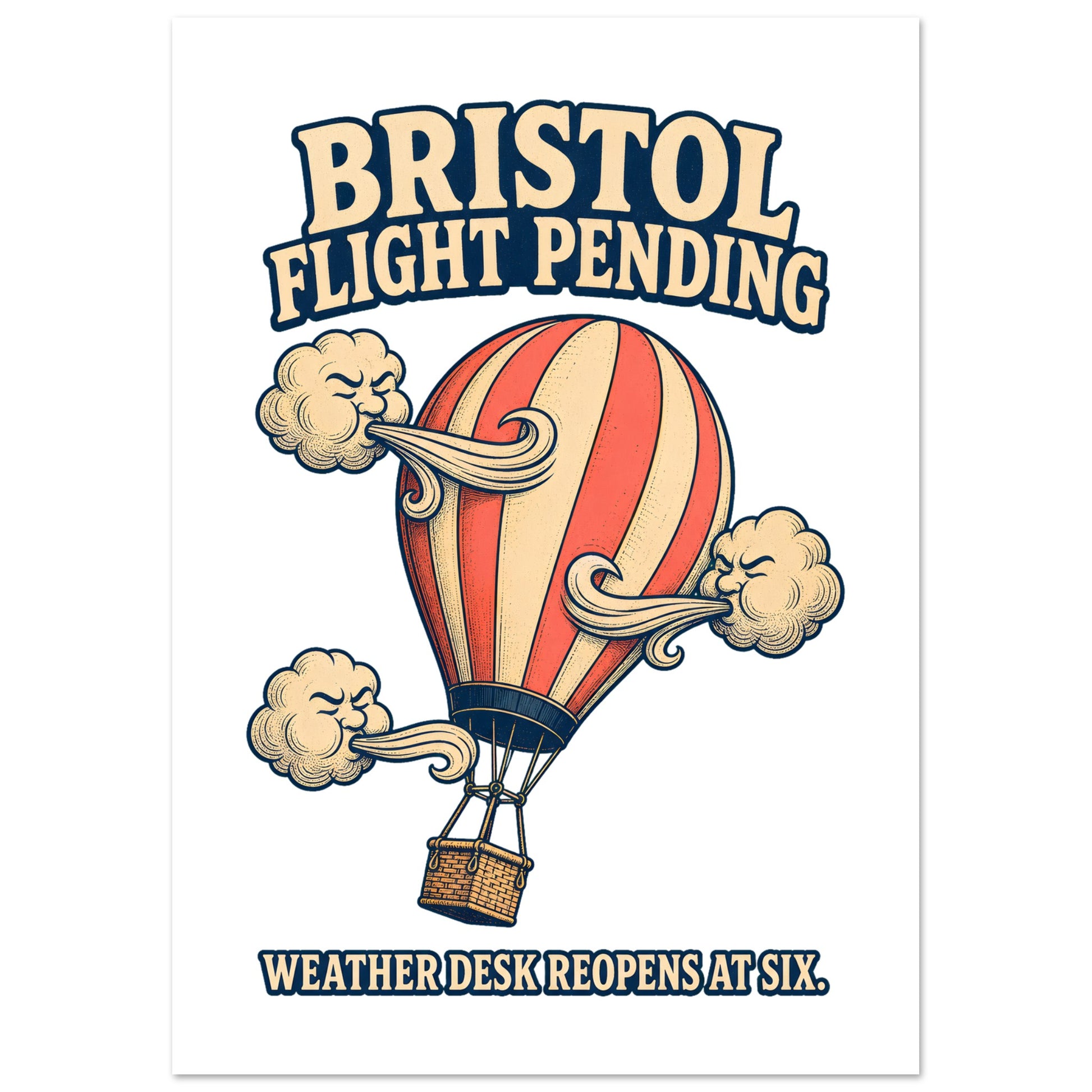 Bristol Flight Pending – Weather Desk Poster — product view 1
