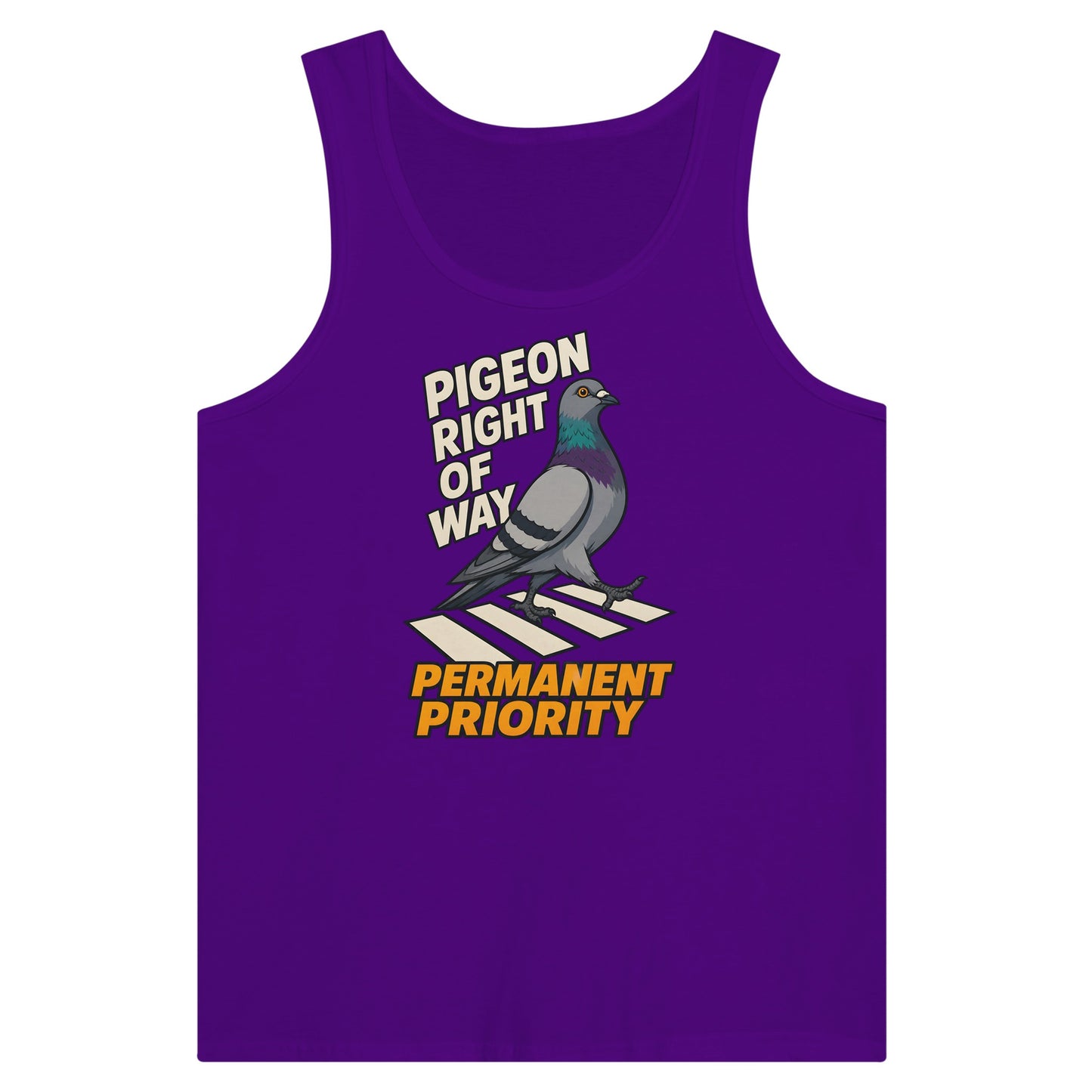 Pigeon Right of Way Premium Unisex Tank Top — product view 6