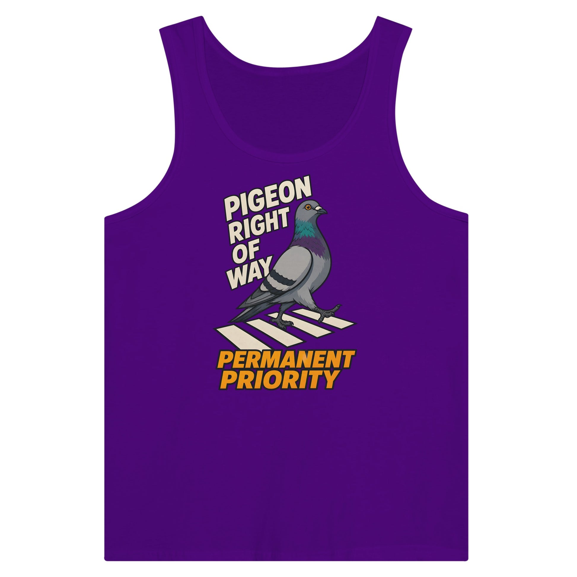 Pigeon Right of Way Premium Unisex Tank Top — product view 6
