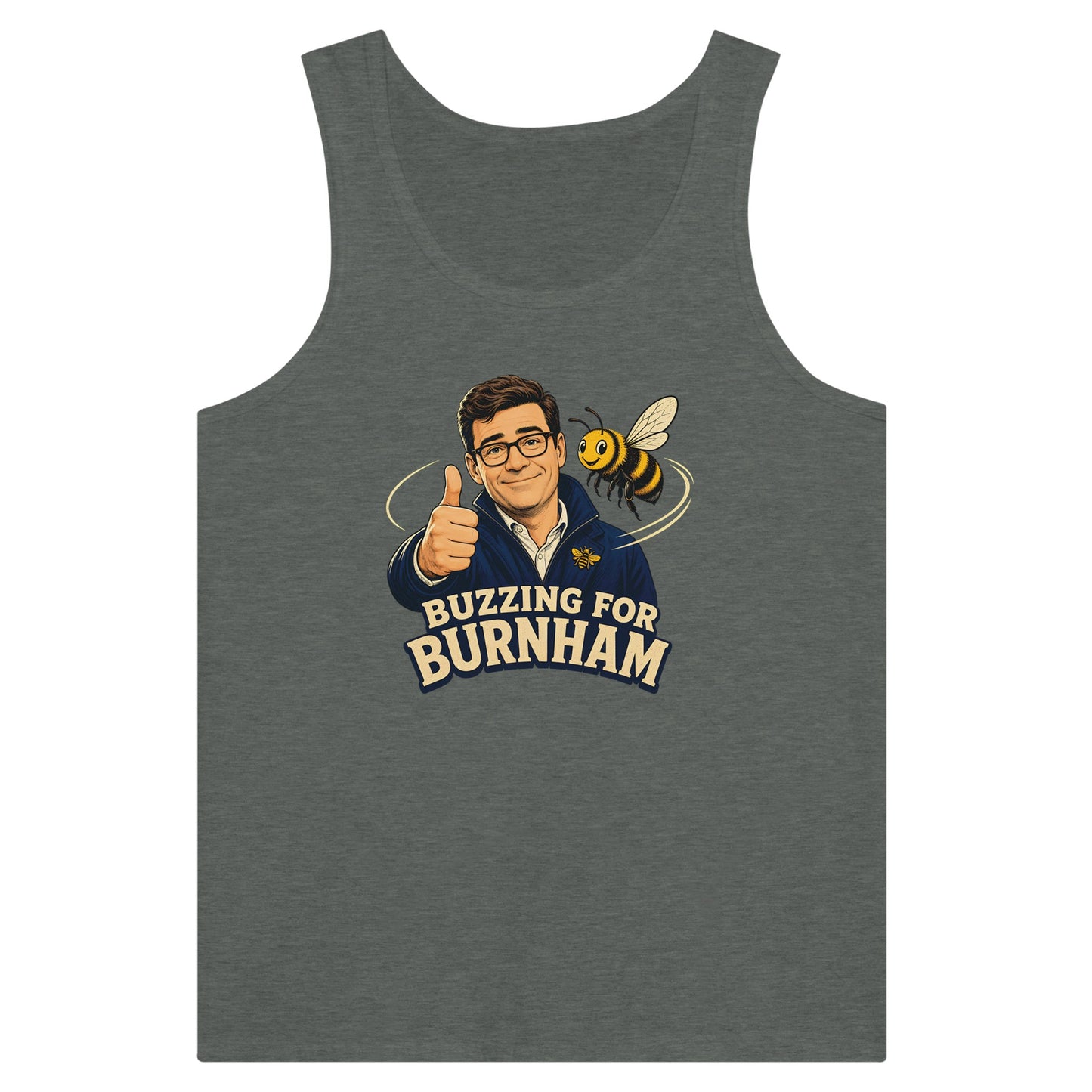 Buzzing for Burnham Premium Unisex Tank Top — product view 4