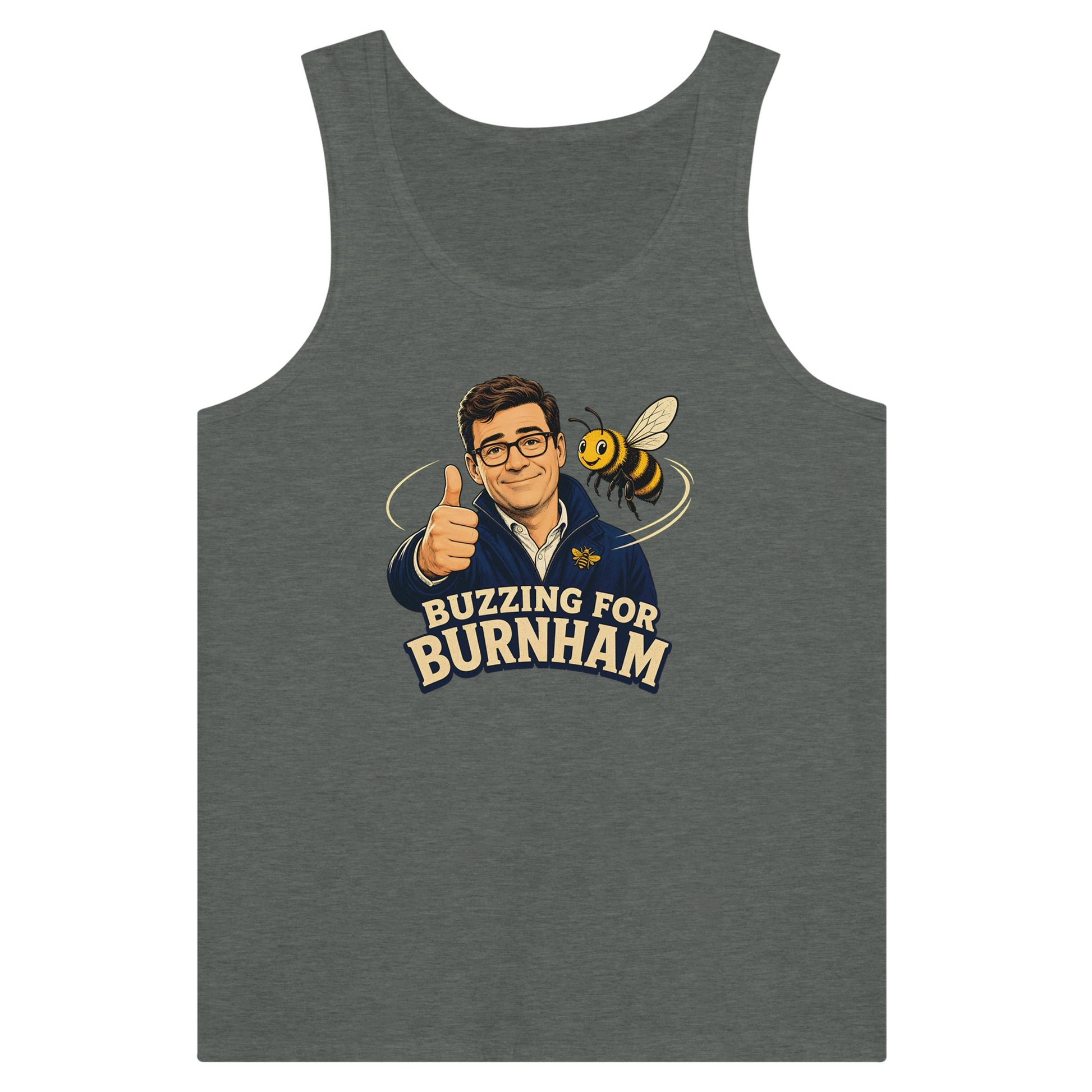 Buzzing for Burnham Premium Unisex Tank Top — product view 4