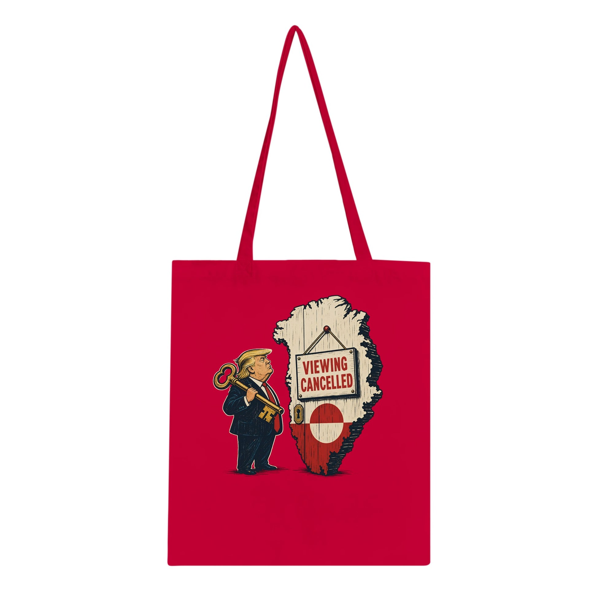 Viewing Cancelled — Greenland Political Satire Tote Bag — product view 5