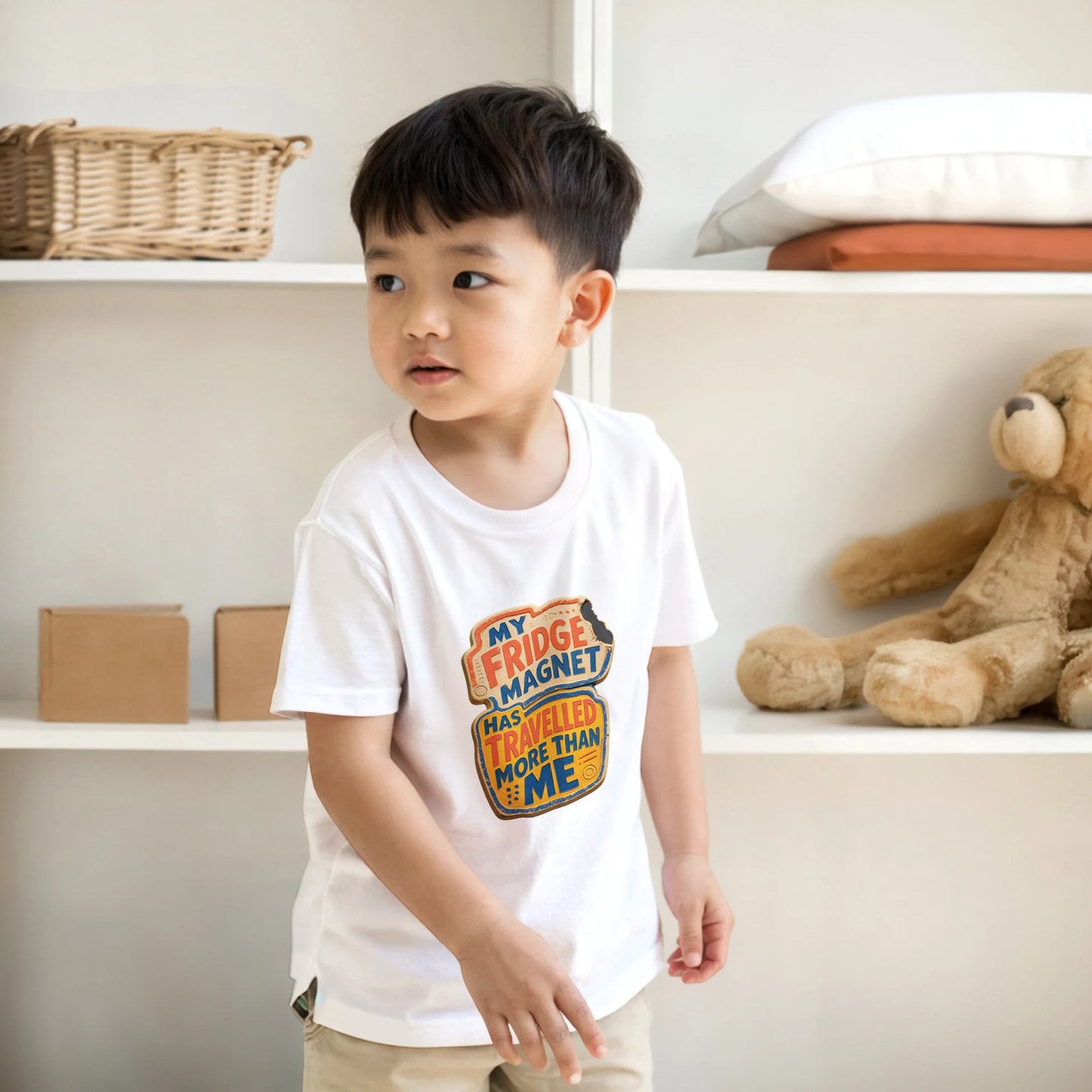 My Fridge Magnet Has Travelled More Than Me Kids' T-shirt — product view 17