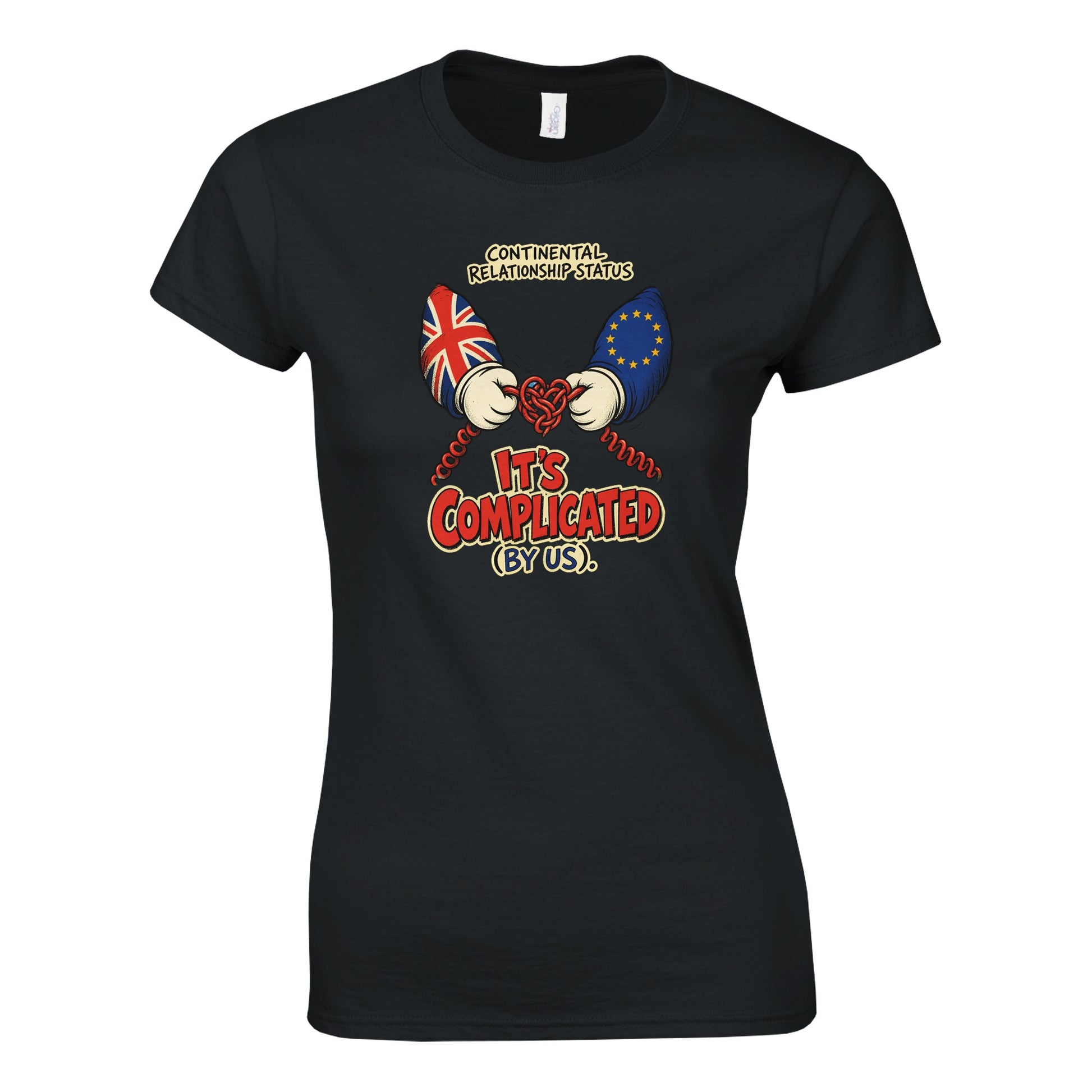 It's Complicated (By Us) UK–EU 1990s Cartoon Women's T-shirt — product view 6