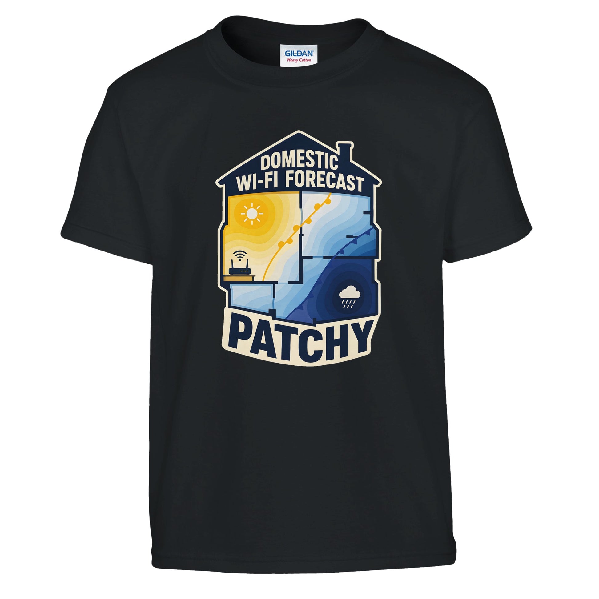 Domestic Wi-Fi Forecast Patchy Kids' T-shirt — product view 2