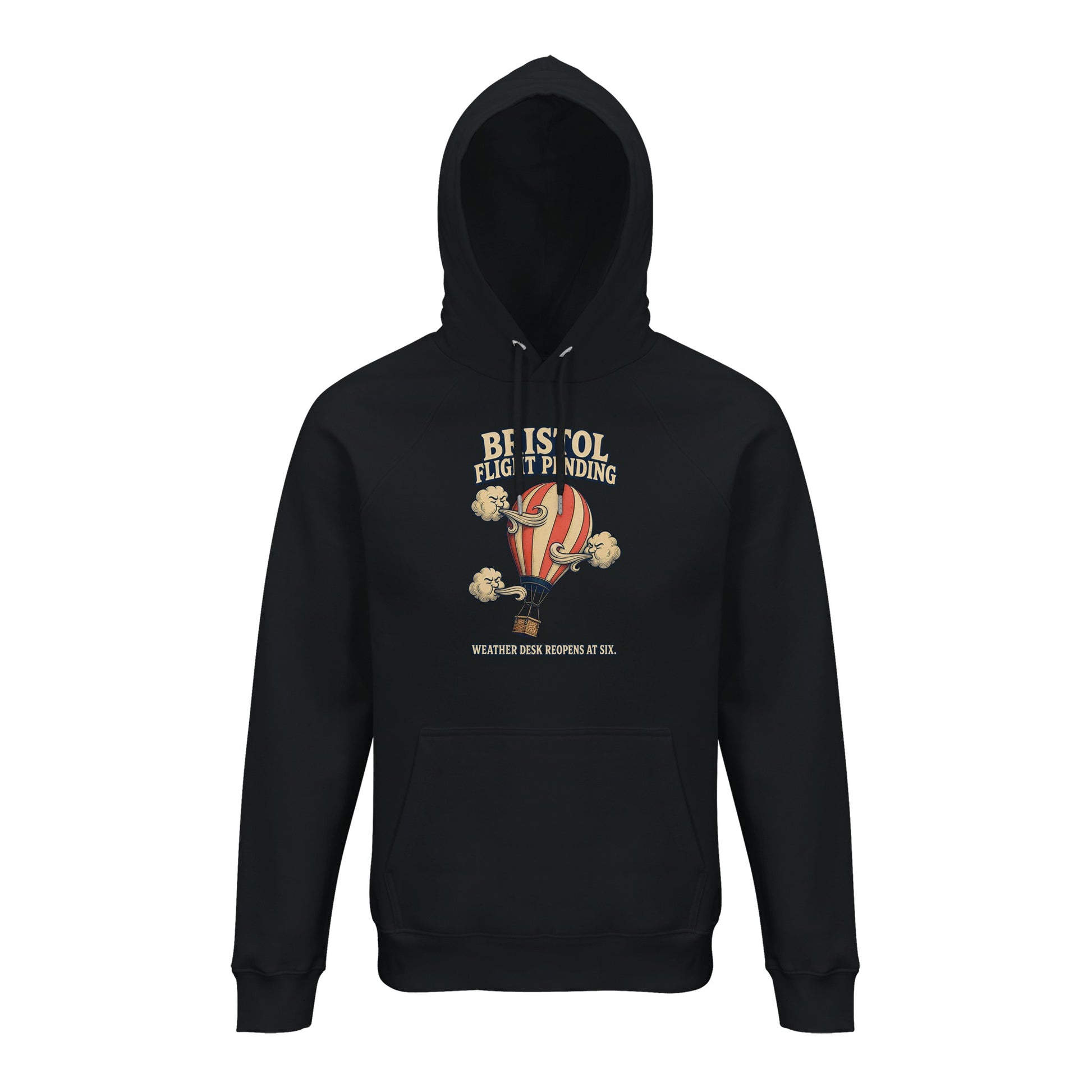 Bristol Flight Pending – Weather Desk Hoodie — product view 2