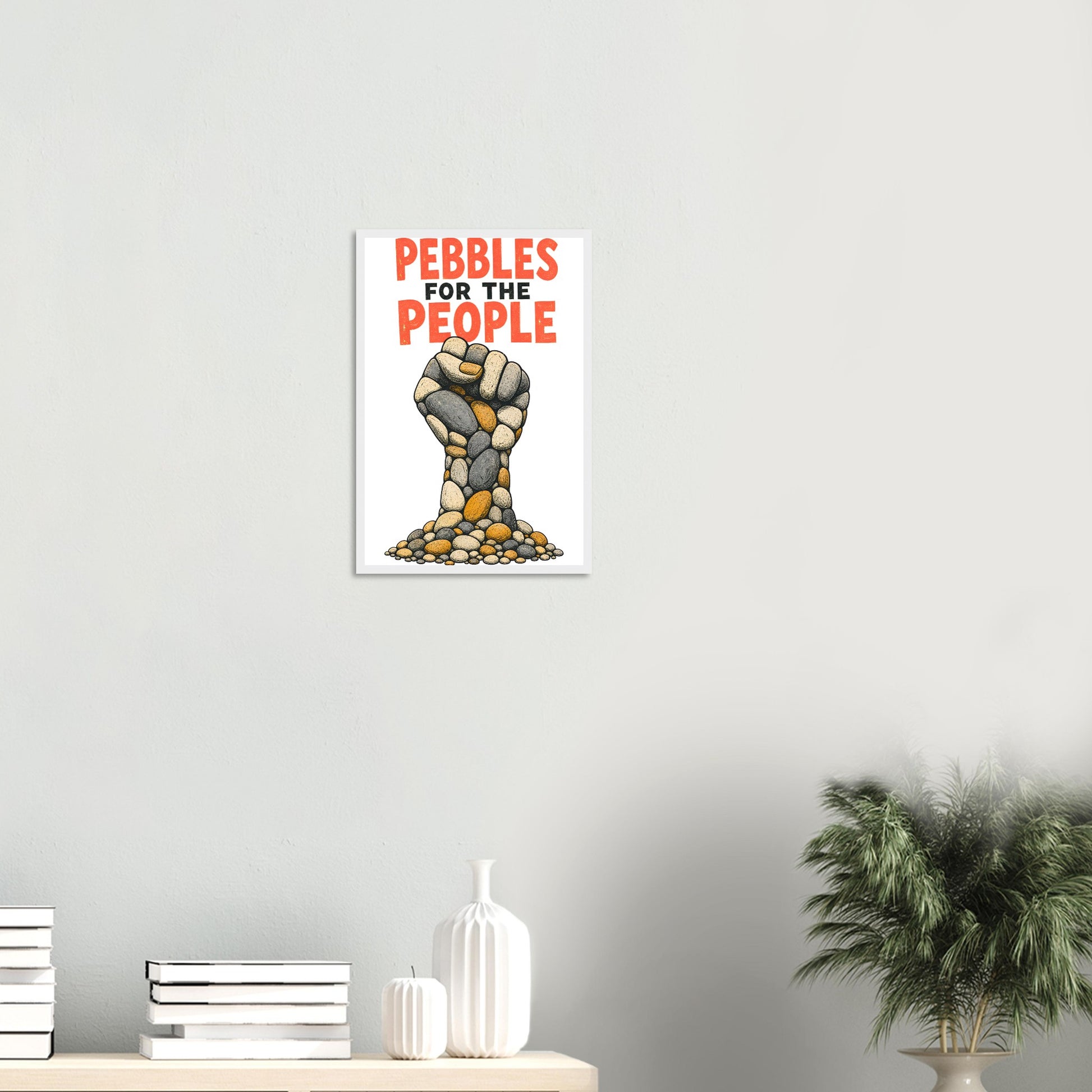 Pebbles for the People Graphic Framed Wall Art — product view 11