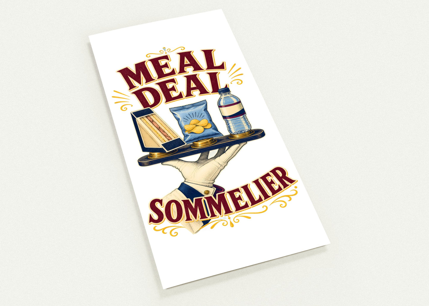Meal Deal Sommelier British Lunch Design Postcard Pack — product view 1