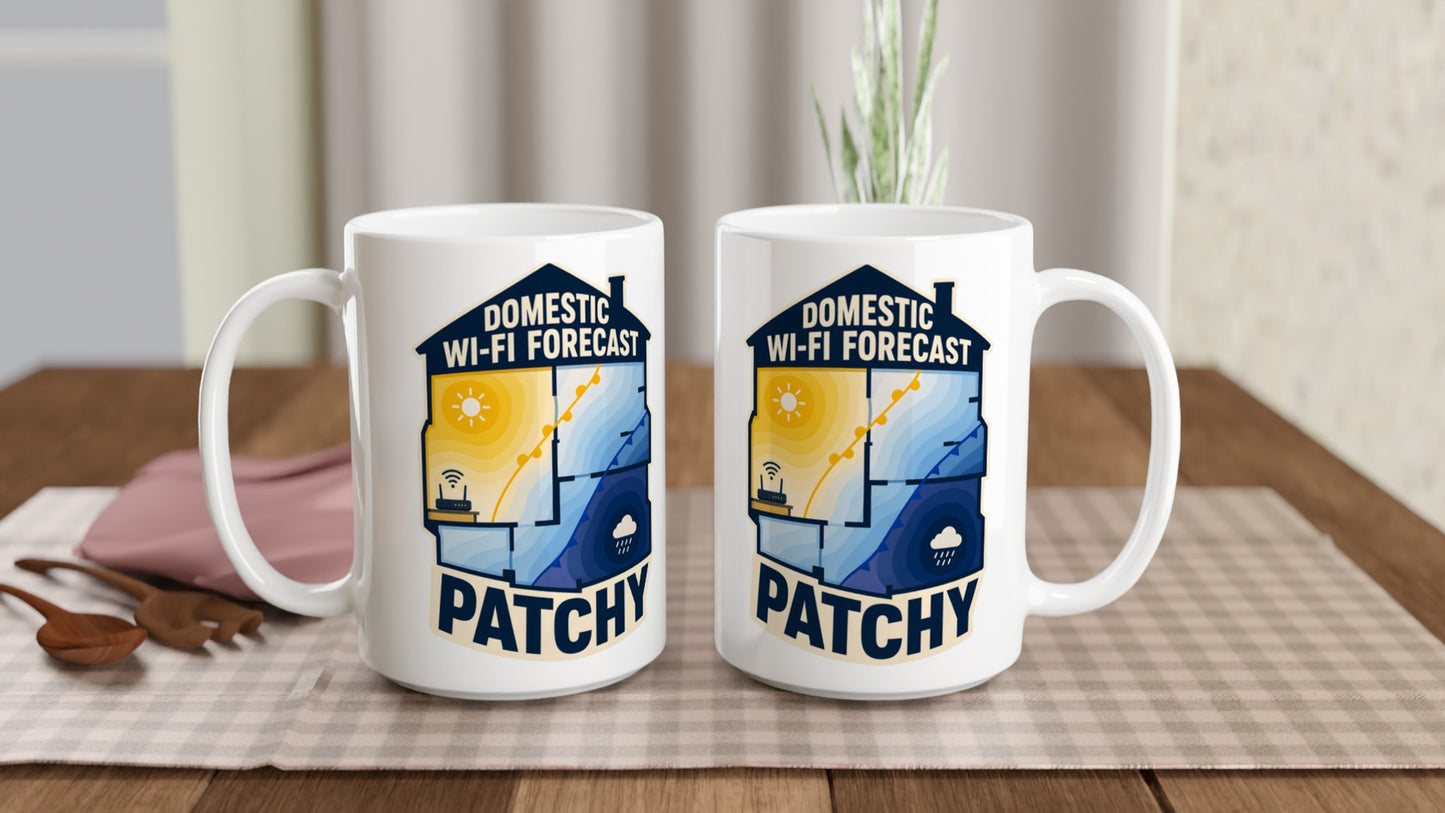 Domestic Wi-Fi Forecast Patchy Large Mug — product view 5