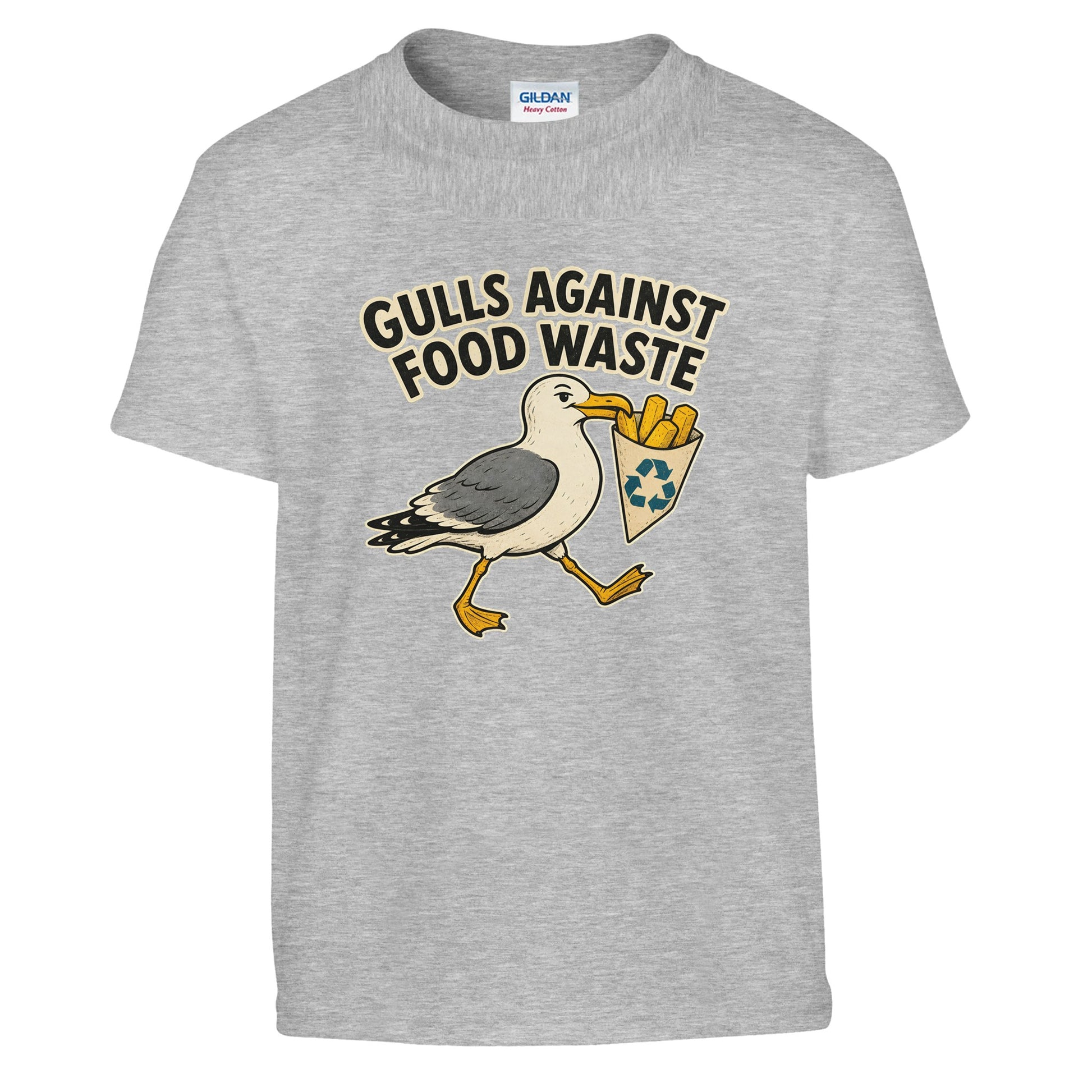 Gulls Against Food Waste Graphic Kids' T-shirt — product view 4