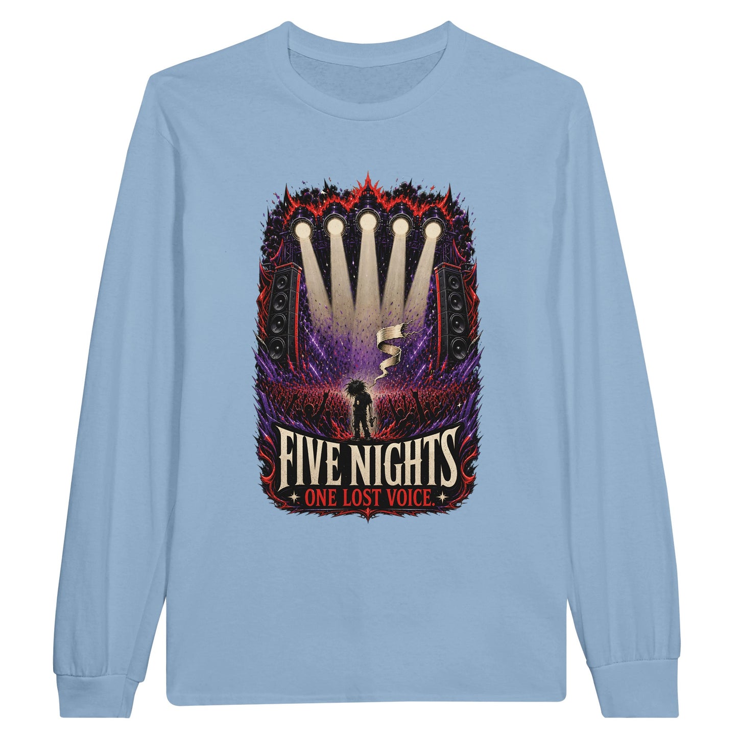 Five Nights, One Lost Voice Long-Sleeve T-shirt — product view 2