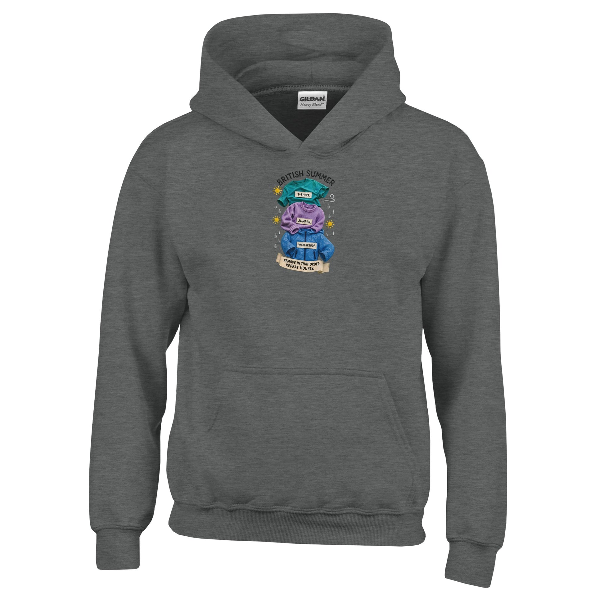 British Summer: Repeat Layers Hourly Kids' Hoodie — product view 2