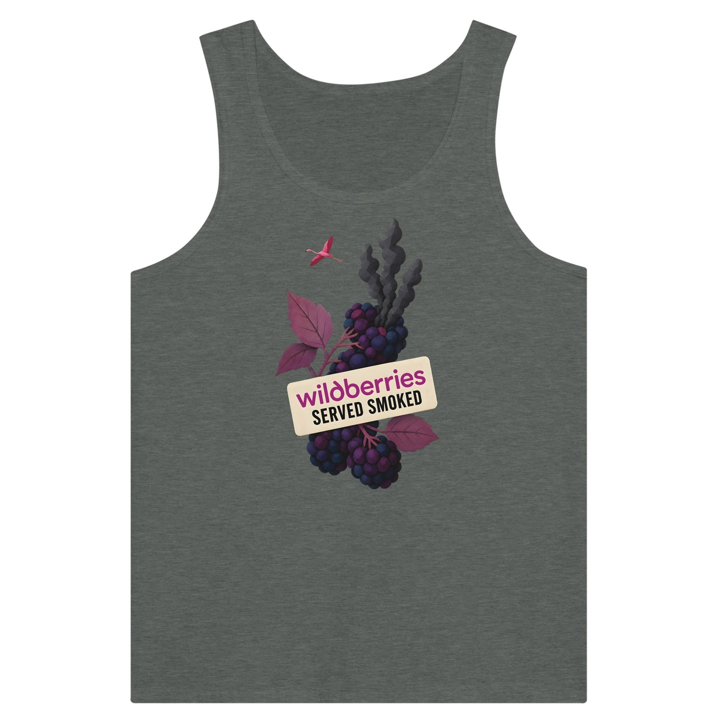Wildberries, Served Smoked Premium Unisex Tank Top — product view 4