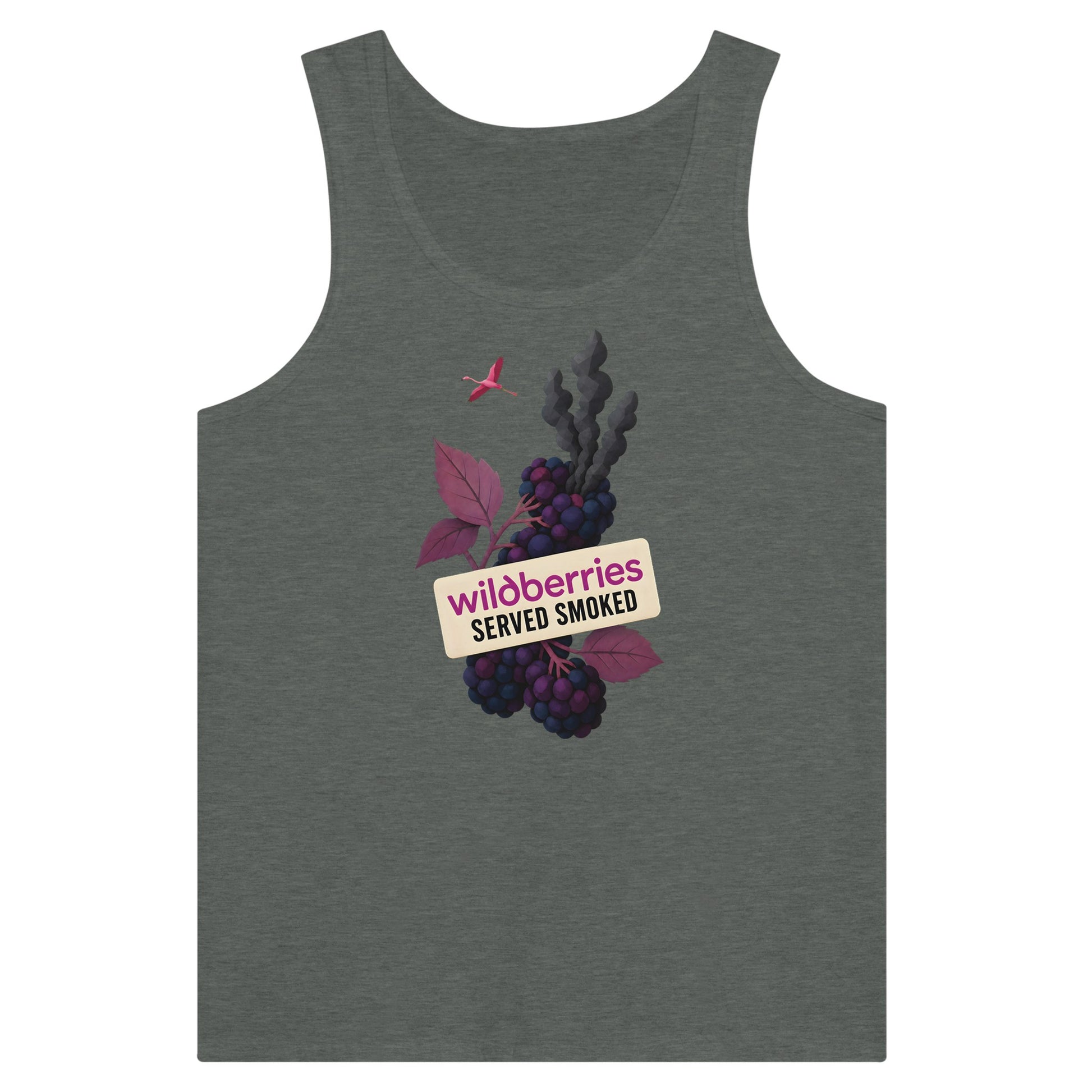 Wildberries, Served Smoked Premium Unisex Tank Top — product view 4