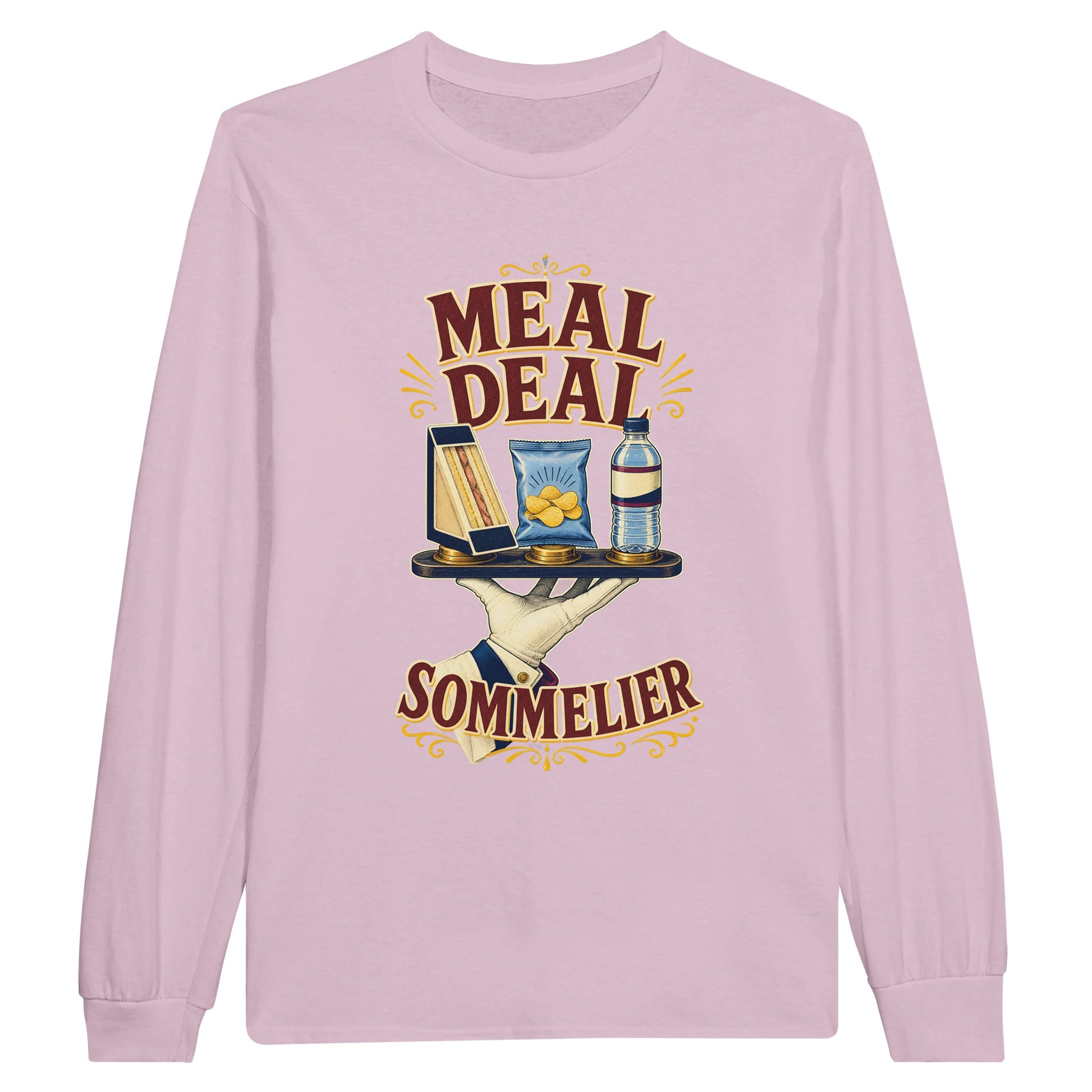 Meal Deal Sommelier British Lunch Design Long-Sleeve T-shirt — product view 6