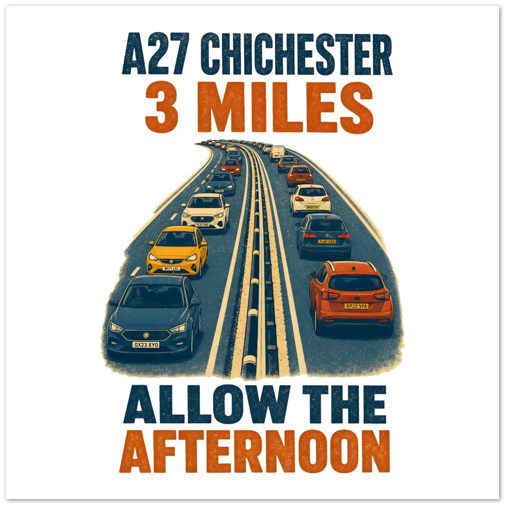 A27 Chichester – 3 Miles, Allow the Afternoon Greeting Card Pack — product view 3